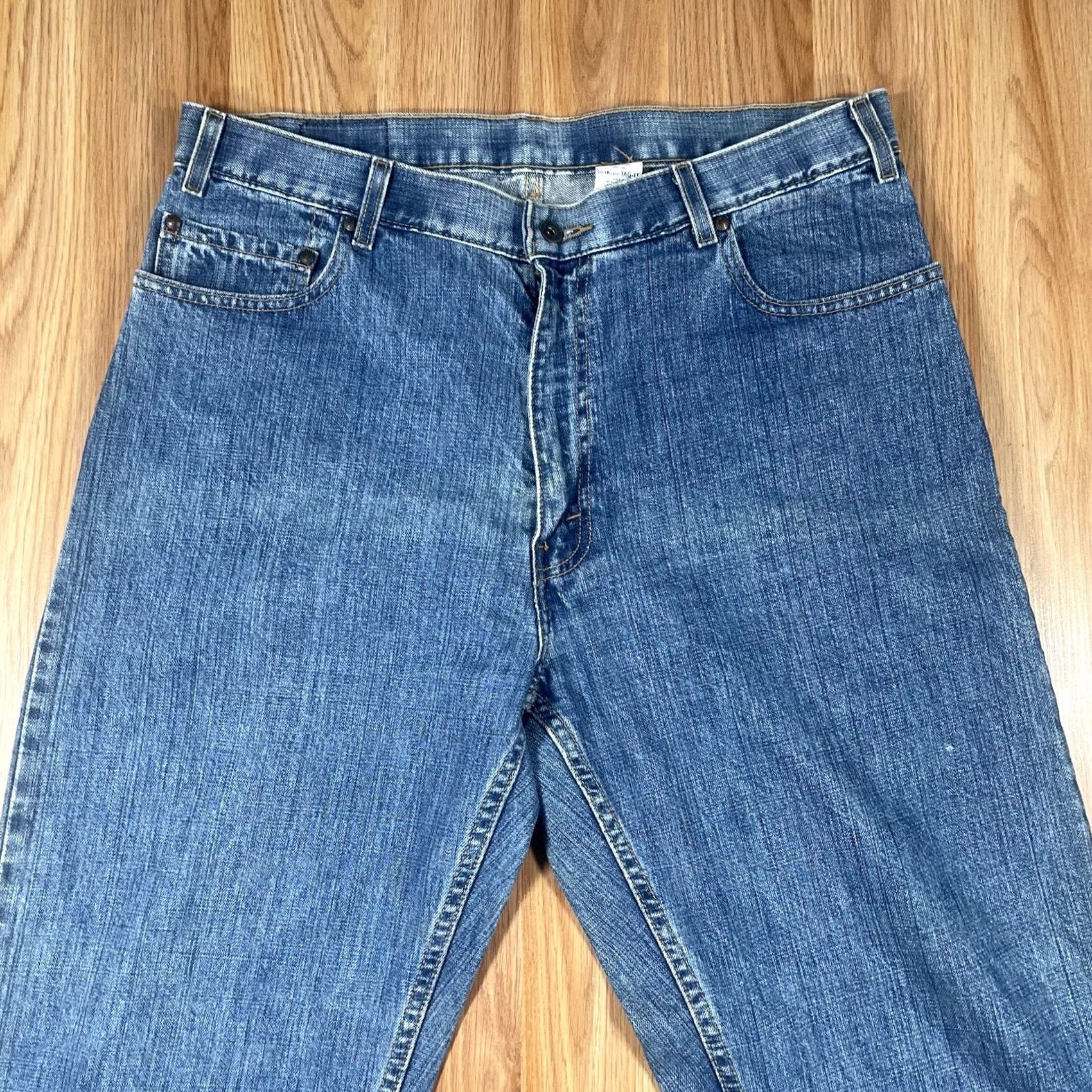 Dockers Dockers Jeans Mens 36)Wx30L Premium Straight Leg Blue Denim Pants 100% Cotton Jeans Mens Regular 36 Blue Denim Straight Pockets Womens? Size US 36 / EU 52 - 2 Thumbnail