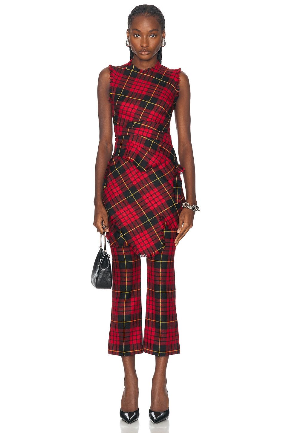 Alexander McQueen o1srvl11e0326 MacQueen Tartan Cropped Trousers in Multicolor Size 27" / US 4 / IT 40 - 5 Thumbnail