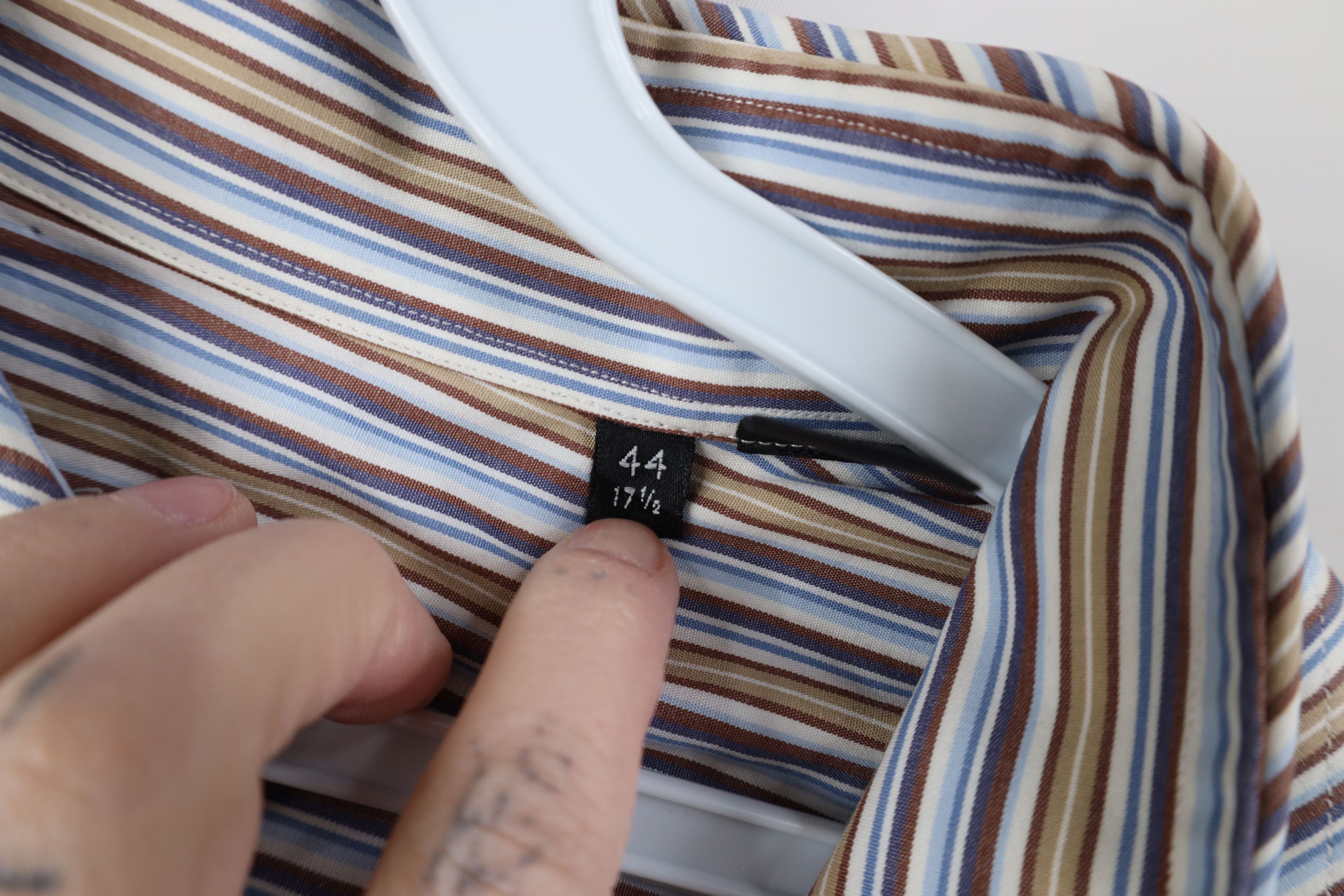 Hugo Boss Hugo Boss Color Block Collared Button Dress Shirt Cotton Size US L / EU 52-54 / 3 - 5 Thumbnail
