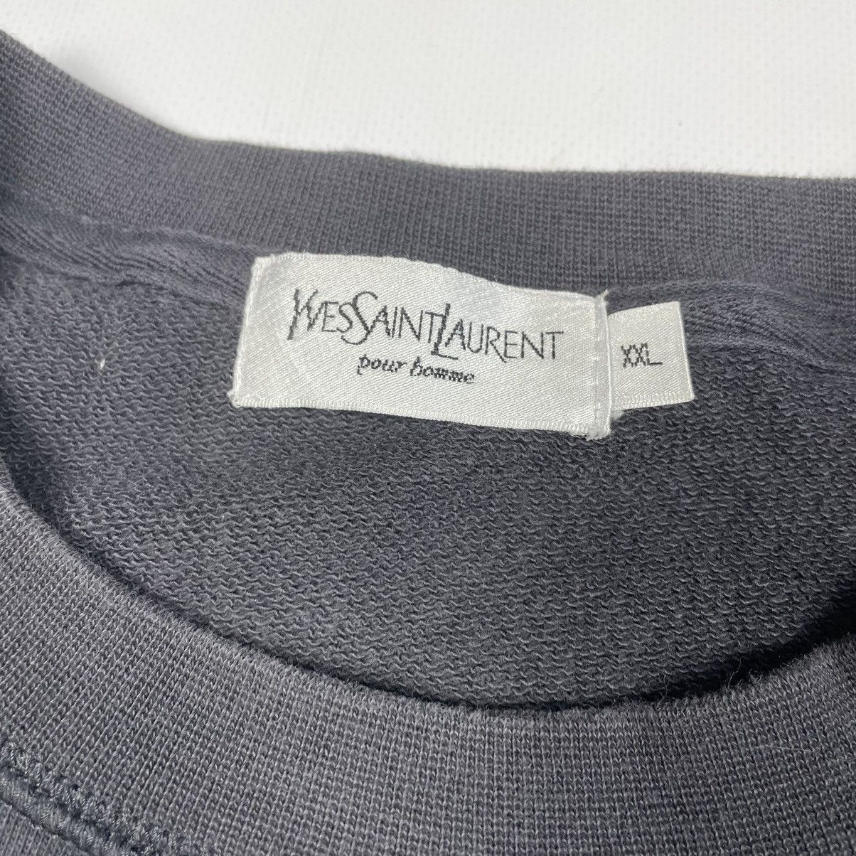 Yves Saint Laurent YSL Yeves Saint Laurent Big Logo Grey Sweatshirt Size: XL Size US XL / EU 56 / 4 - 3 Thumbnail