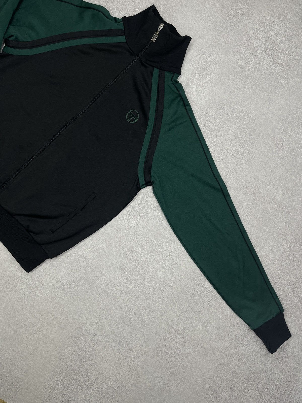 Sergio Tacchini Vintage Sergio Tacchini Track Jacket Black/Green Italy Size US L / EU 52-54 / 3 - 4 Thumbnail