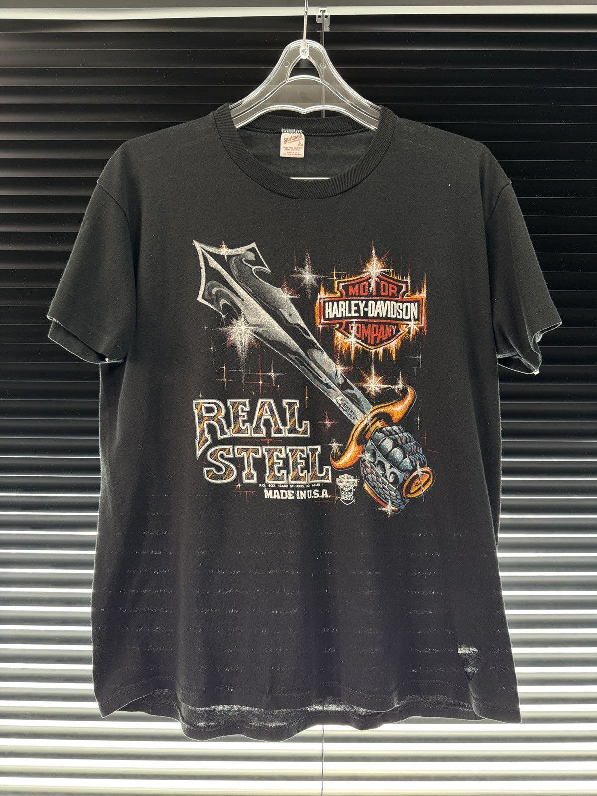 Vintage Vintage 80s Harley Davidson Real Steel Shirt Size US L / EU 52-54 / 3 - 1 Thumbnail