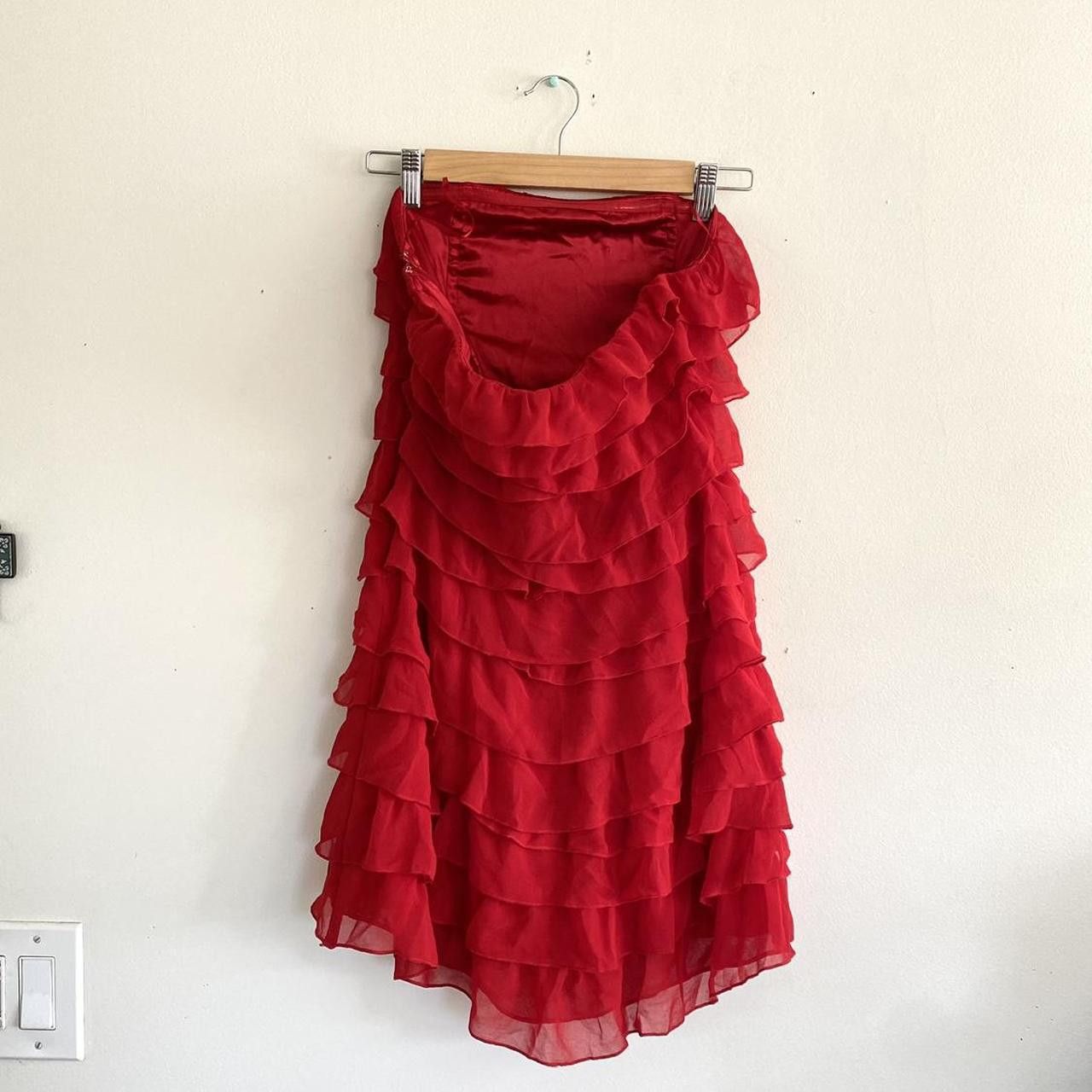 Guess VINTAGE GUESS MINI DRESS RUFFLED WOMENS SIZE 3 RED Size XS / US 0-2 / IT 36-38 - 5 Thumbnail