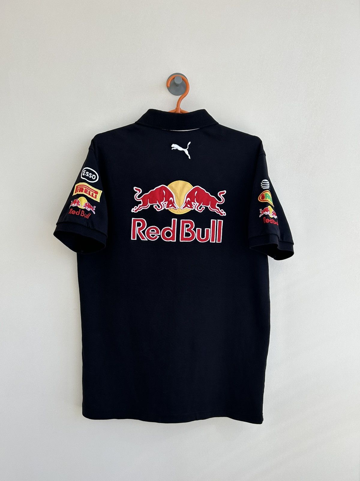 Red Bull × Vintage Vintage Red Bull Racing Puma Formula Uno Rugby Polo T-Shirt Size US L / EU 52-54 / 3 - 2 Thumbnail