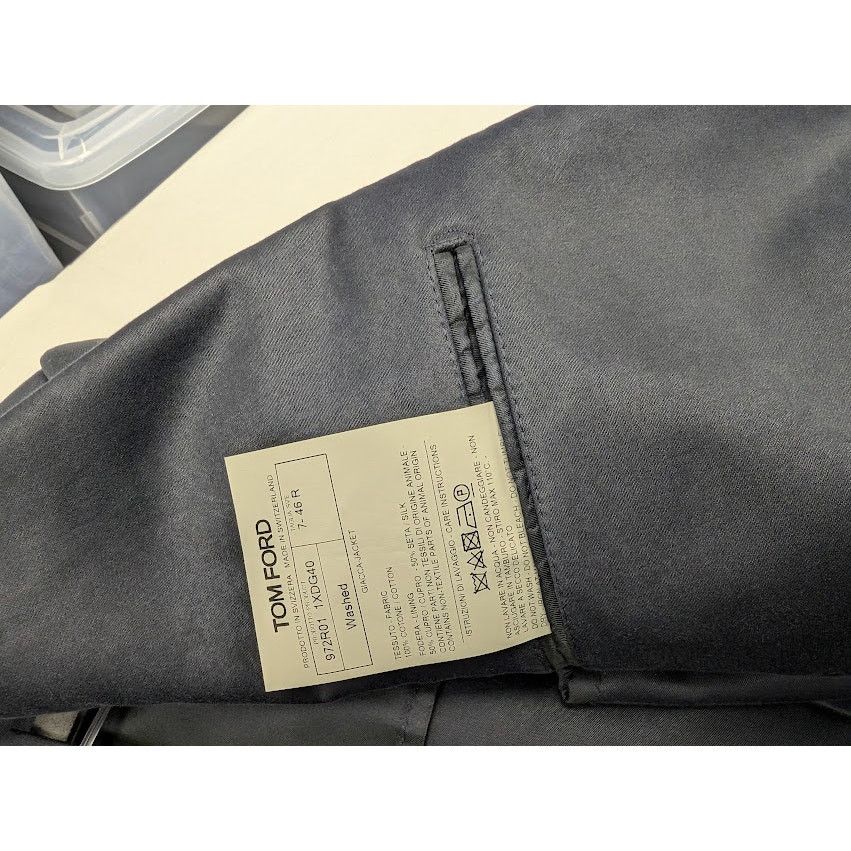 Tom Ford o1rshd1 Washed Giacca Jacket Suit in Black Size US S / EU 44-46 / 1 - 14 Thumbnail