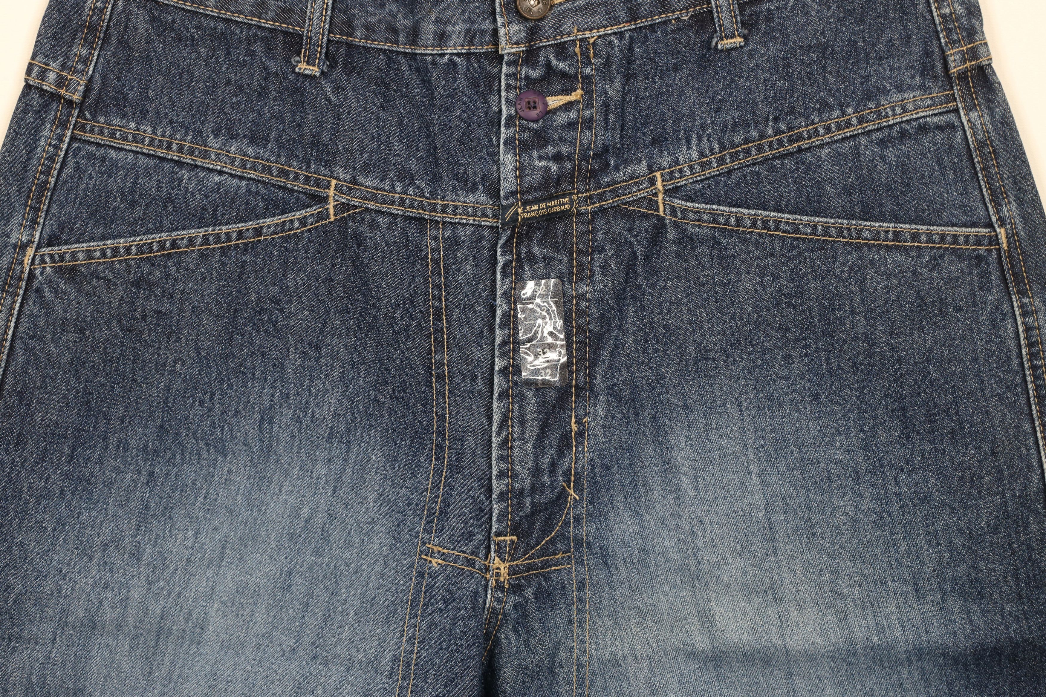 Marithe + Francois Girbaud × Vintage NOS Vintage 90s Marithe Francois Girbaud Denim Jean Shorts Size US 32 / EU 48 - 3 Thumbnail