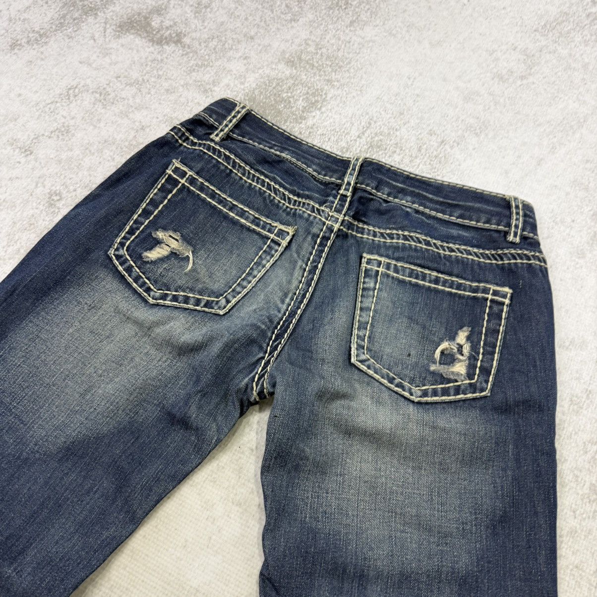 Japanese Brand 00s Iggy Tribe faded light jeans denim blue Size US 30 / EU 46 - 6 Thumbnail