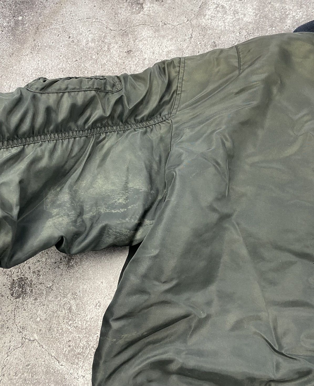 Vintage 90s Boxy MA-1 Military Reversible FADED Bomber DISTRSSED Size US L / EU 52-54 / 3 - 20 Thumbnail