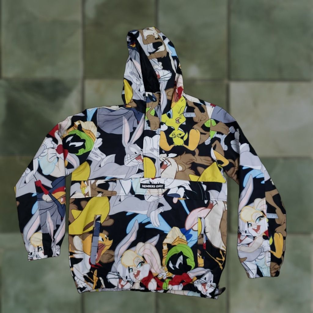 Members Only Members Only Windbreaker Looney Tunes Men's Size Small Pullover Hooded Casual Size US S / EU 44-46 / 1 - 1 Thumbnail