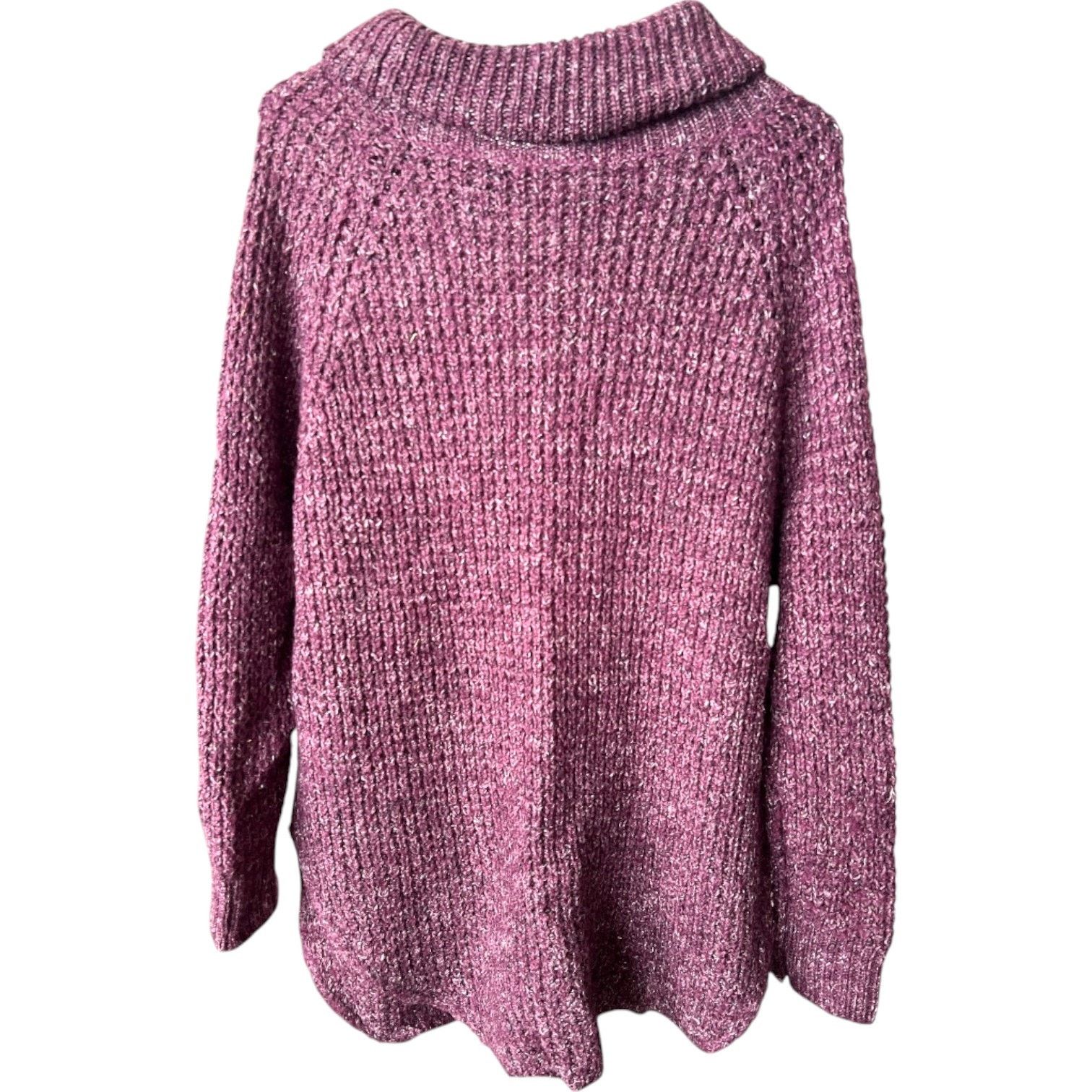 Free People Free People Purple Turtleneck Pullover Knit Sweater, S Size S / US 4 / IT 40 - 2 Thumbnail