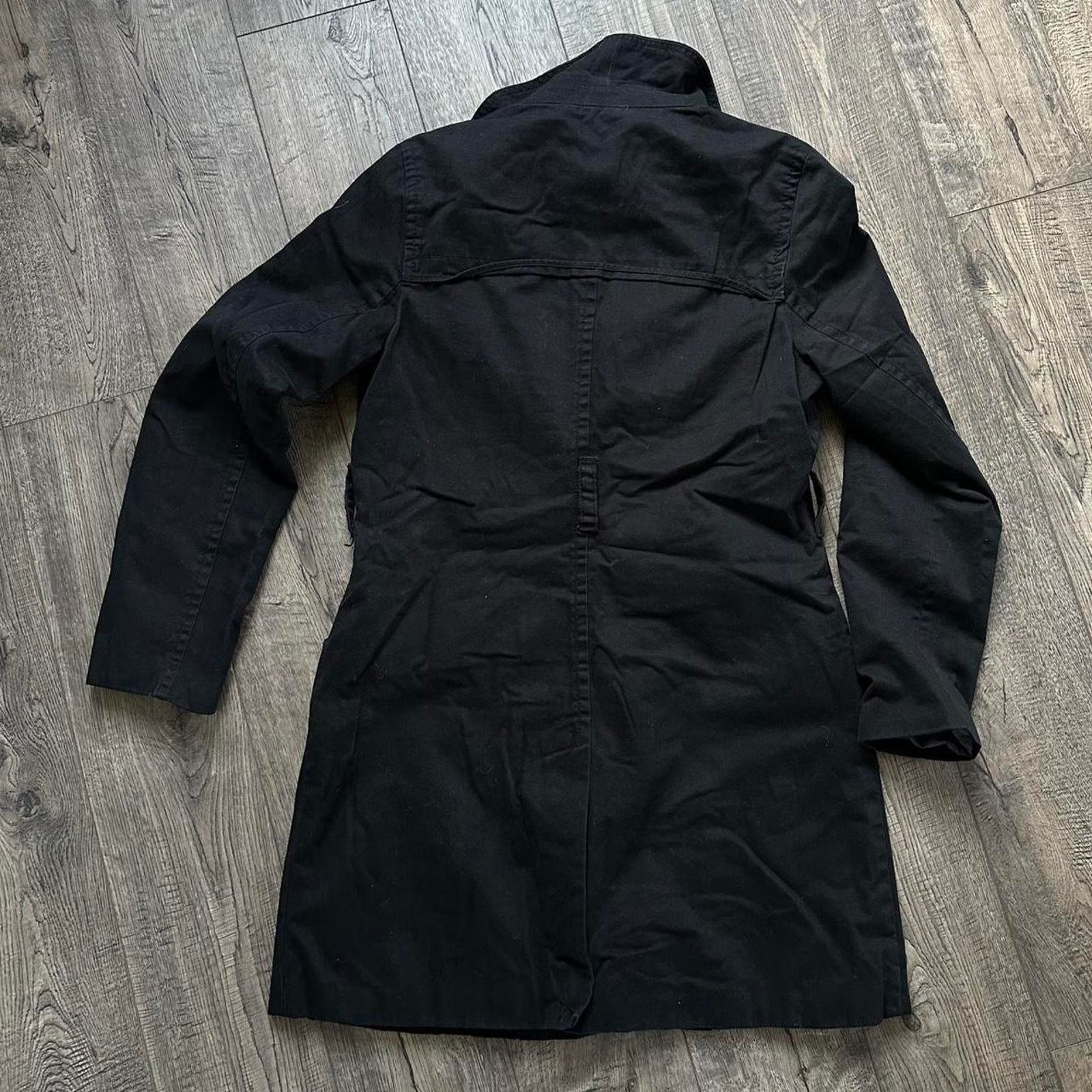 Old Navy × Vintage Vintage Y2K 00s Old Navy Black Faded Button Trench Peacoat Size M / US 6-8 / IT 42-44 - 7 Thumbnail