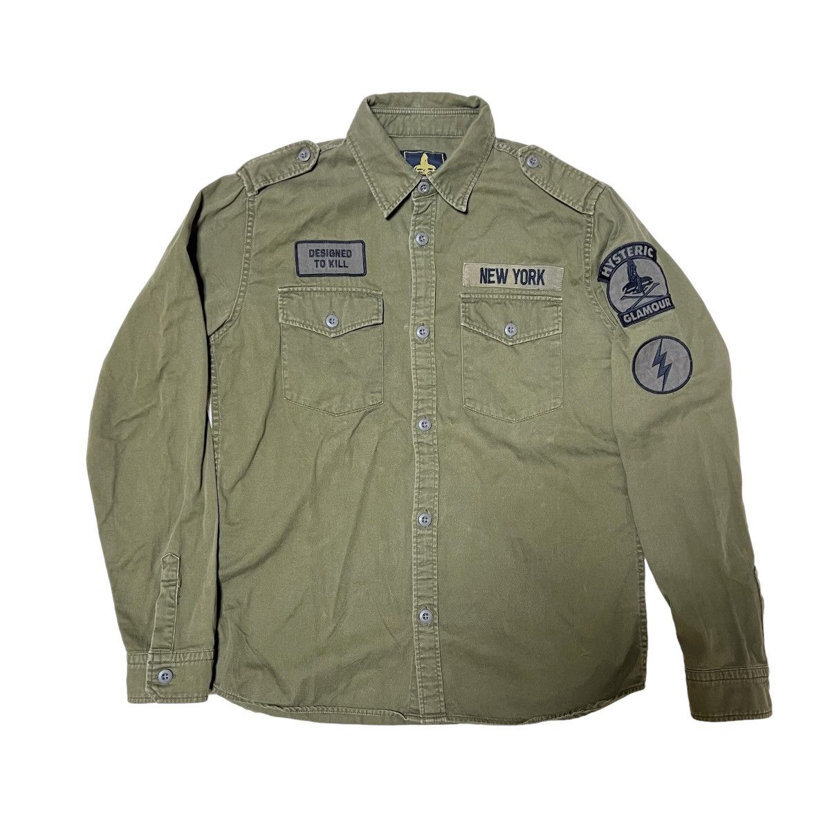 Hysteric Glamour HYSTERIC GLAMOUR patchwork military shirts jacket Size US L / EU 52-54 / 3 - 1 Thumbnail