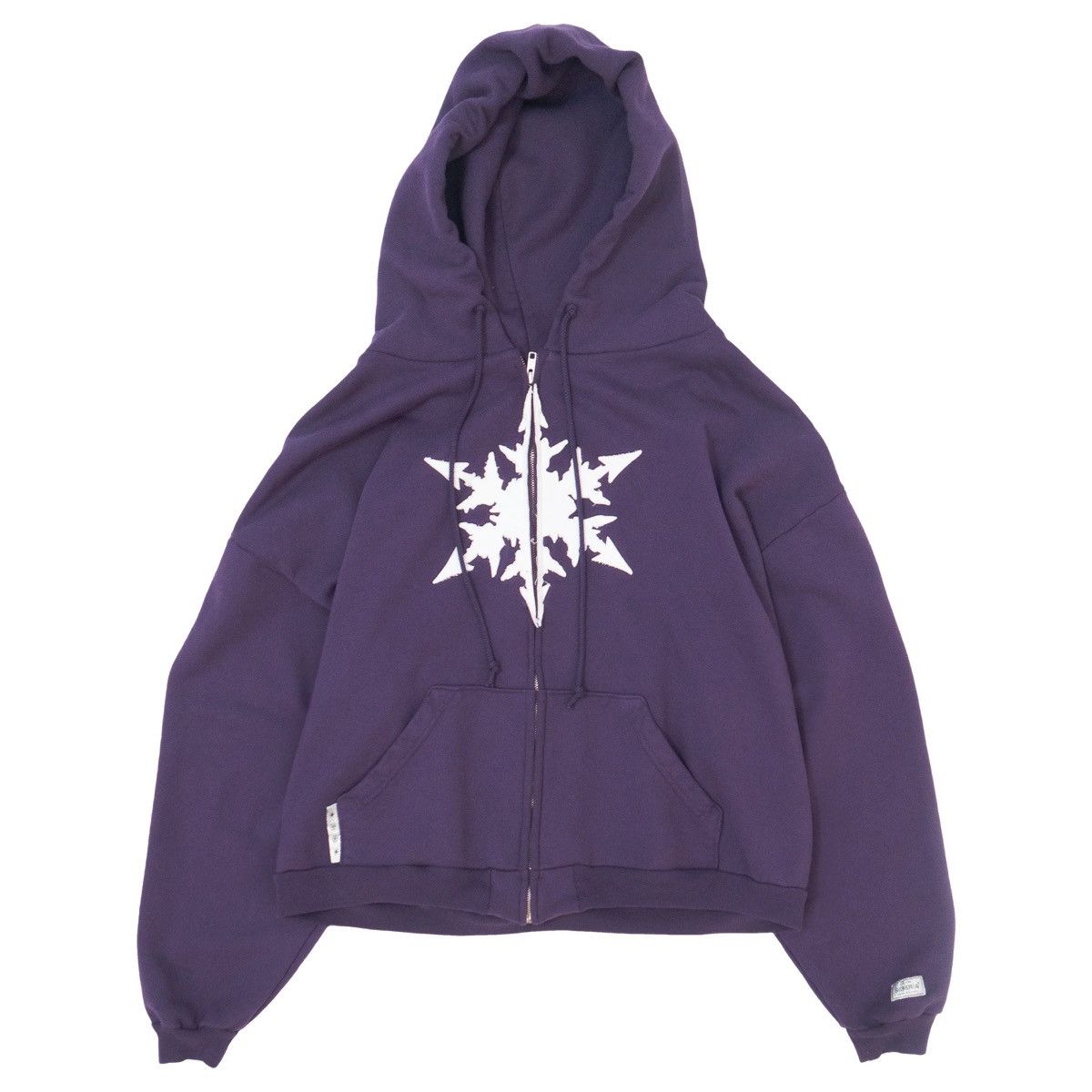 Siberia Hills PURPLE SNOWFLAKE APPLIQUÉ ZIP HOODIE