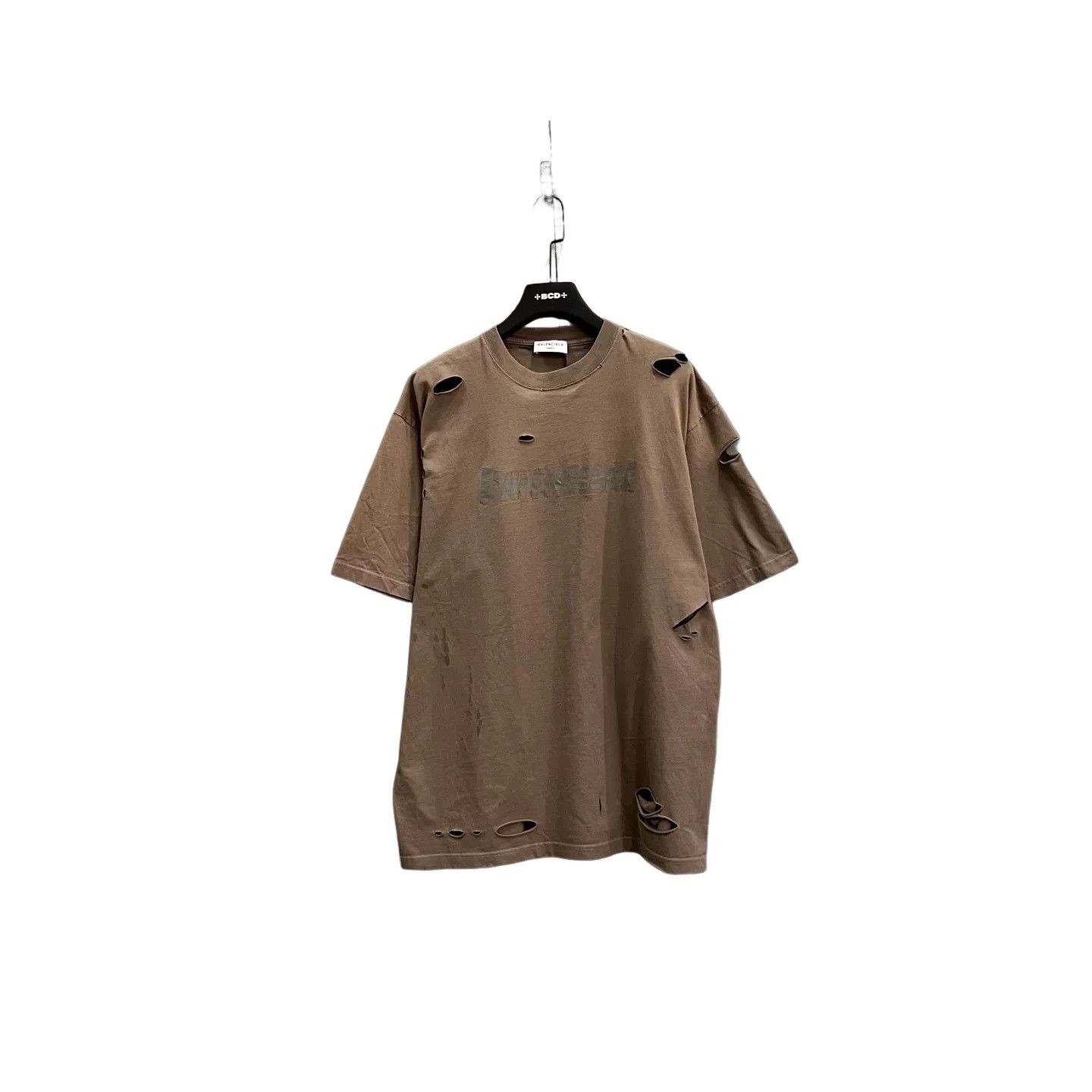 Balenciaga Balenciaga Distressed Logo T-Shirt Size XS Size US XS / EU 42 / 0 - 1 Thumbnail