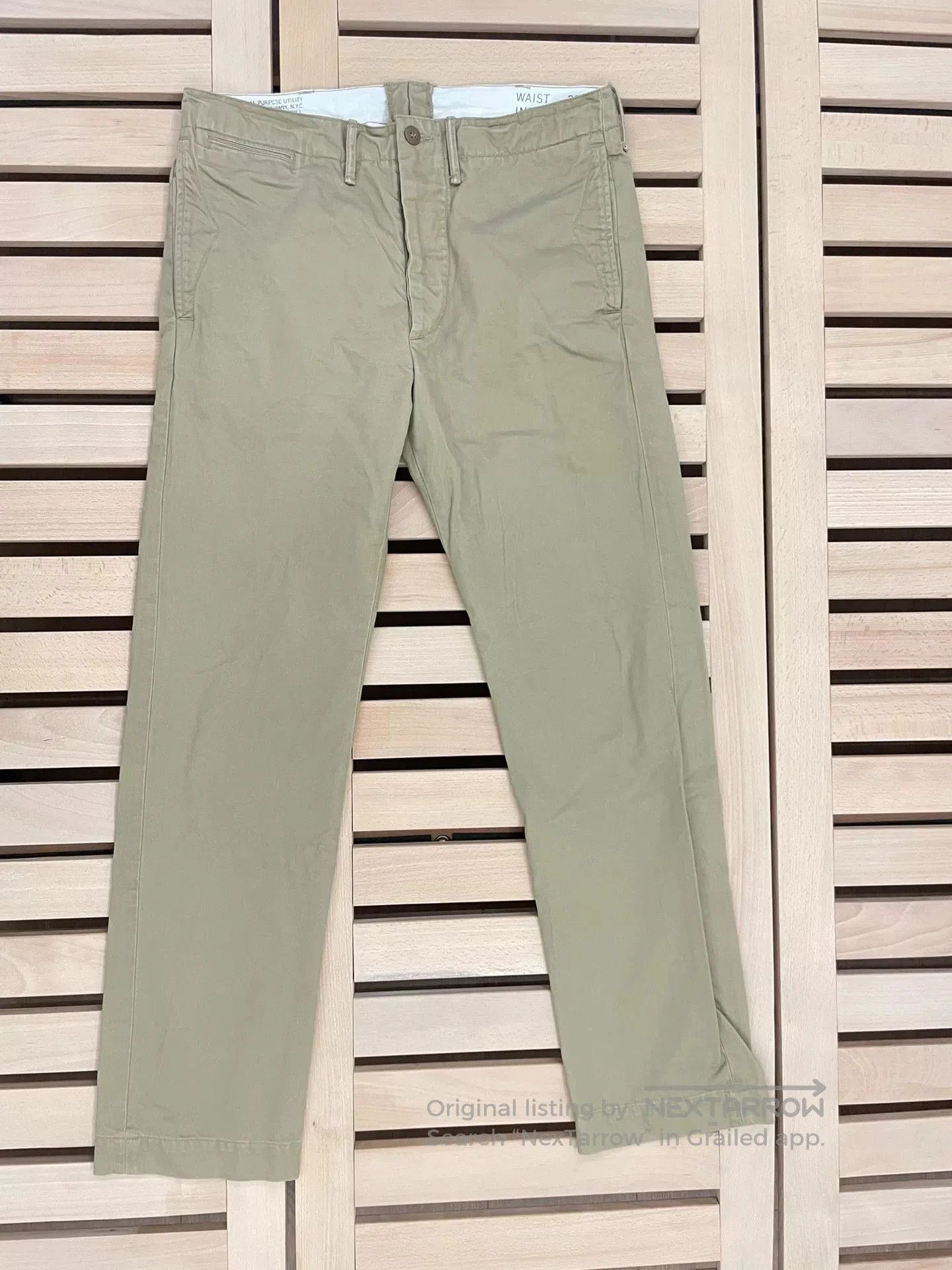 RRL Ralph Lauren RRL Officer Chino Casual Pants. Size US 33 - 2 Thumbnail
