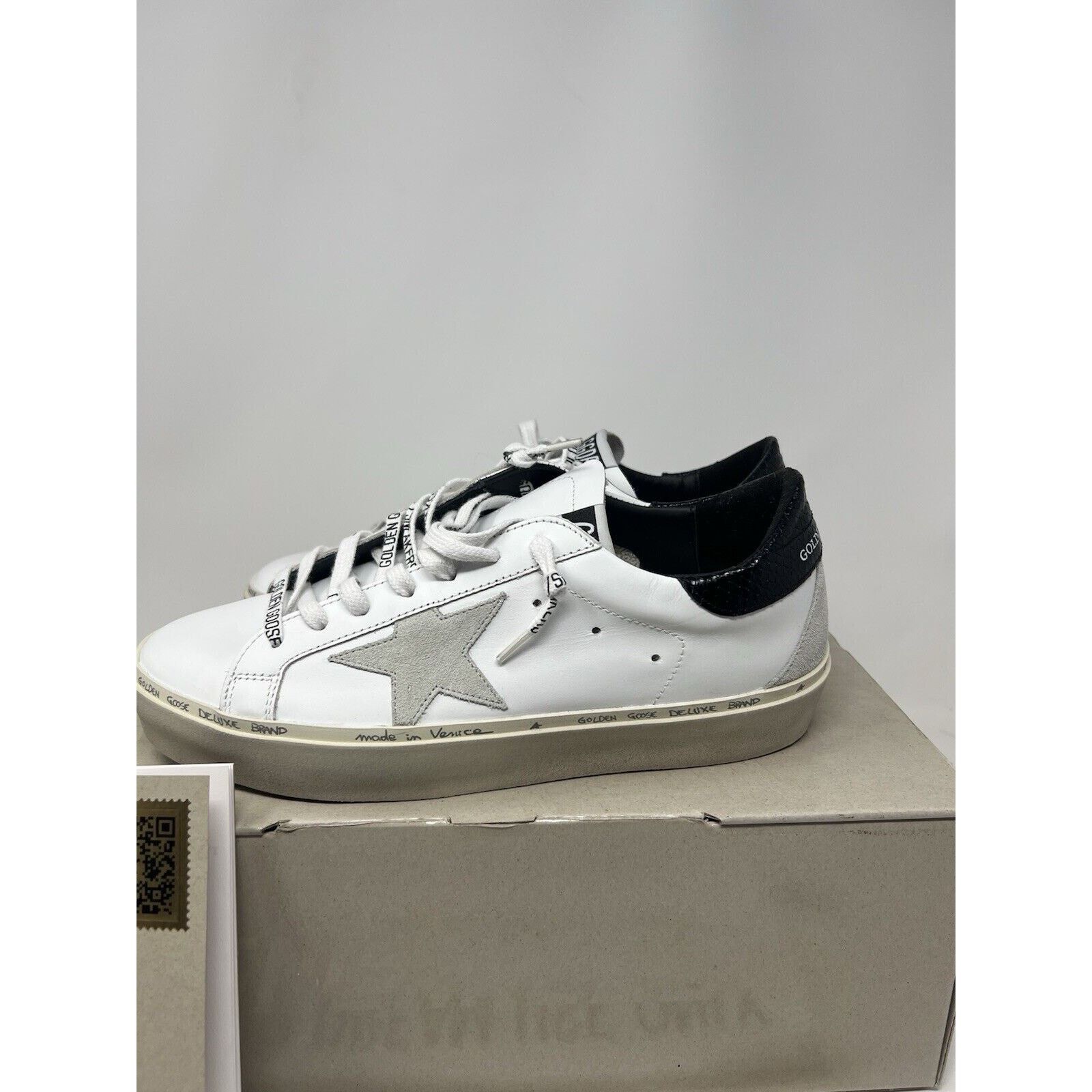 Golden Goose NIB Golden Goose Hi Star Sneaker White / Ice / Black Python Size US 9 / IT 39 - 5 Thumbnail