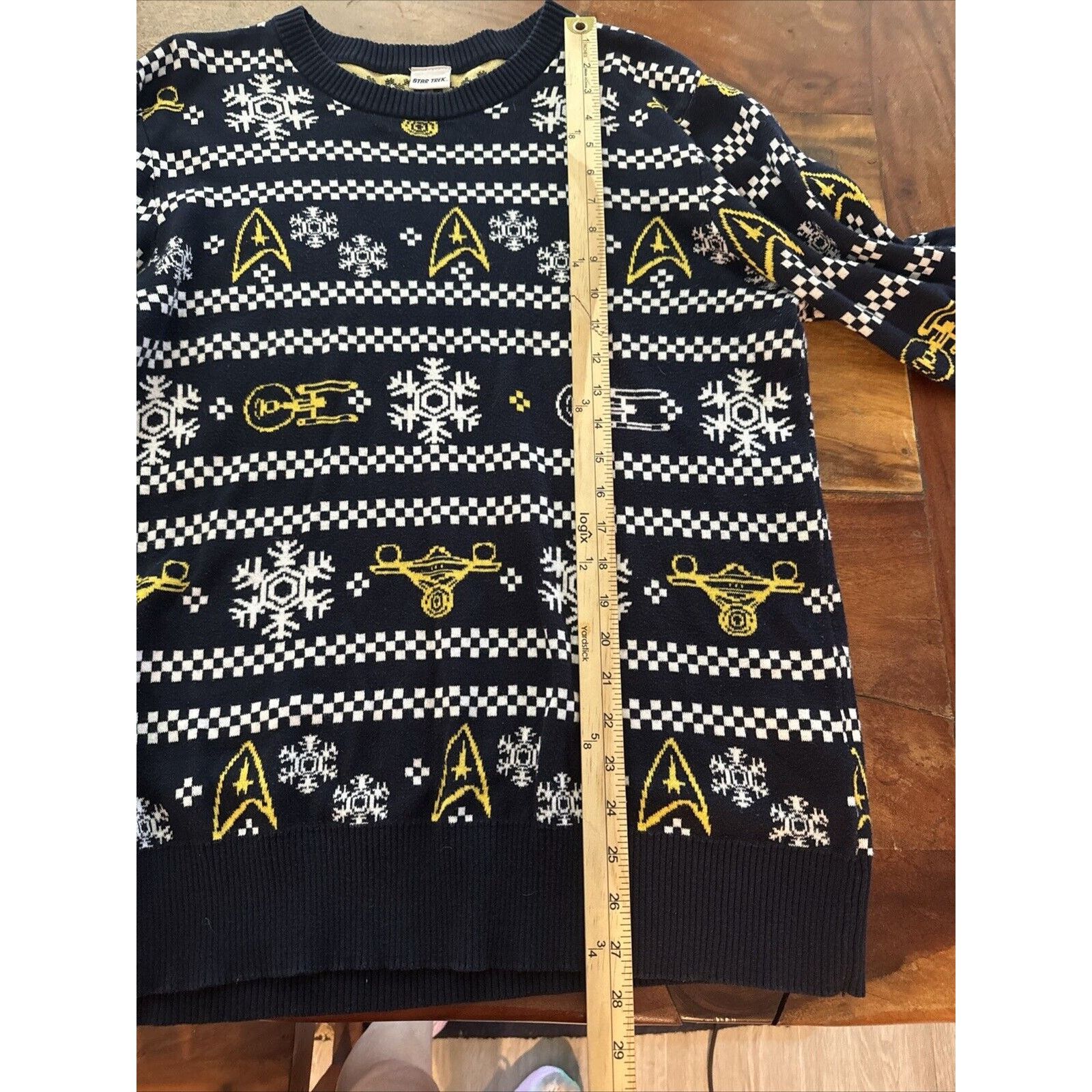 Star Wars Star Trek Holiday Winter Sweater Pullover Black Cotton Large Size US L / EU 52-54 / 3 - 5 Thumbnail