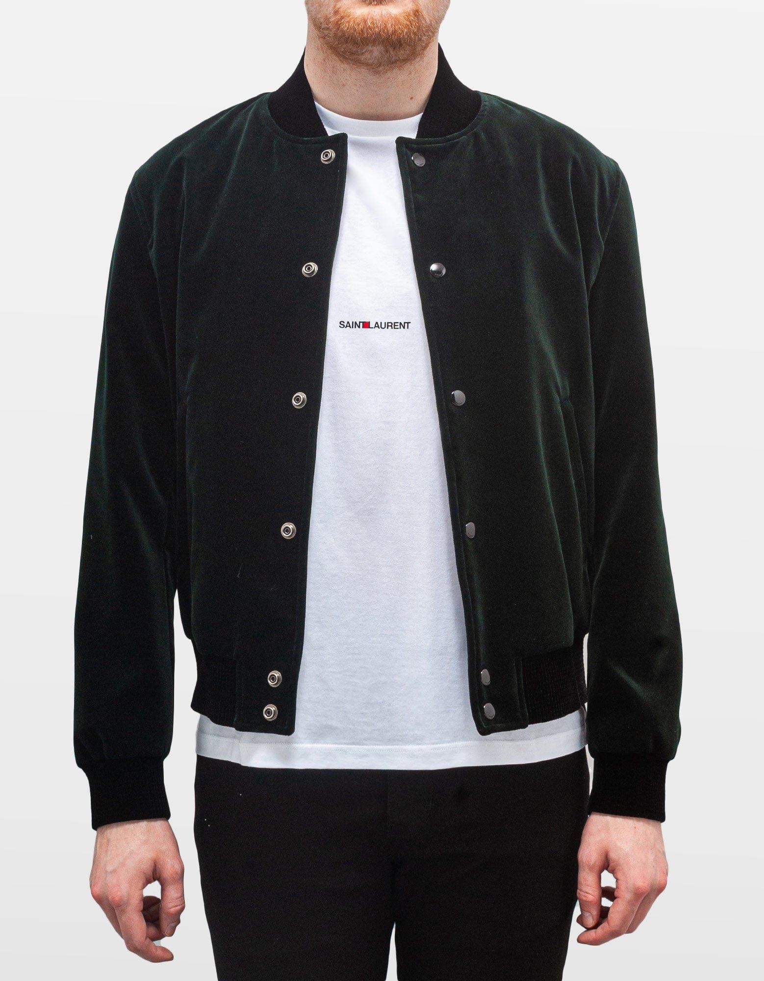 Saint Laurent Paris Saint Laurent Green Velvet Teddy Jacket Size US M / EU 48-50 / 2 - 3 Thumbnail