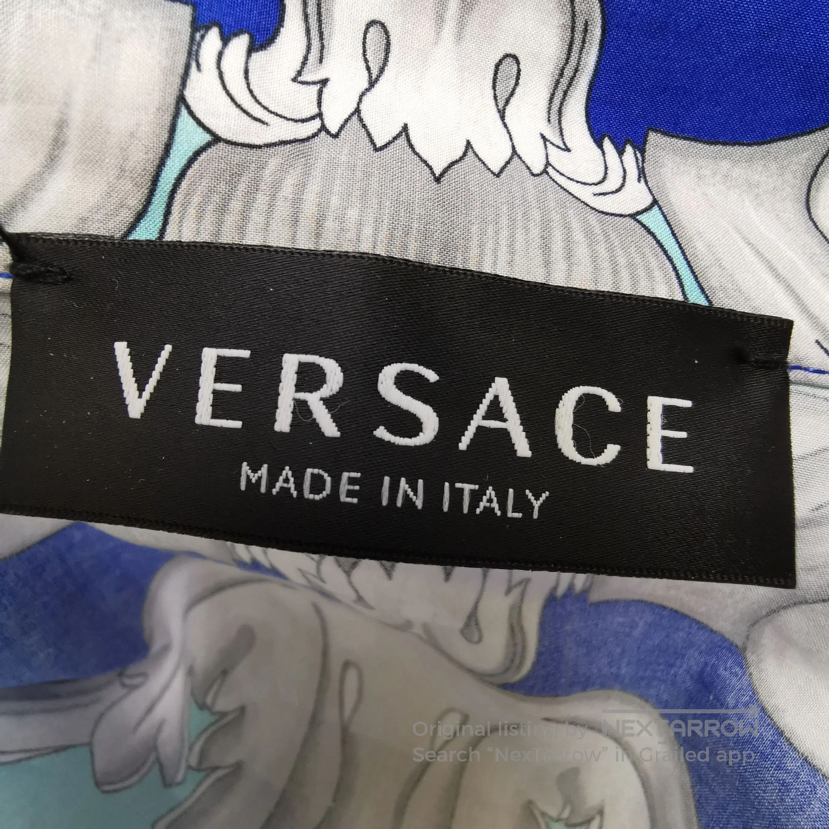 Versace Versace Kids Blue Check Cotton Shirt 14Y. Size US L / EU 52-54 / 3 - 3 Thumbnail