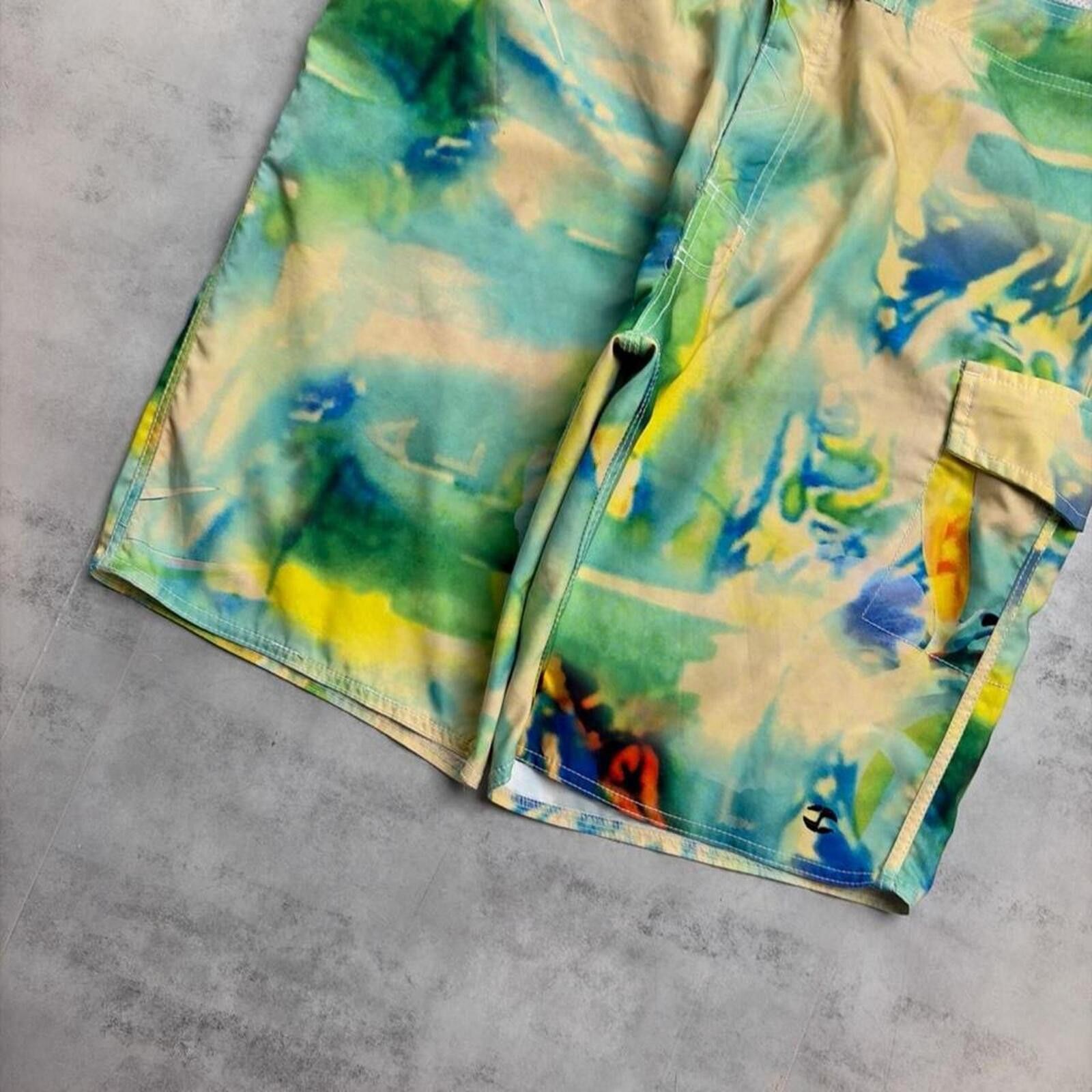 Billabong Y2K Split Surf Grunge Baggy Board Shorts Size US 36 / EU 52 - 4 Thumbnail