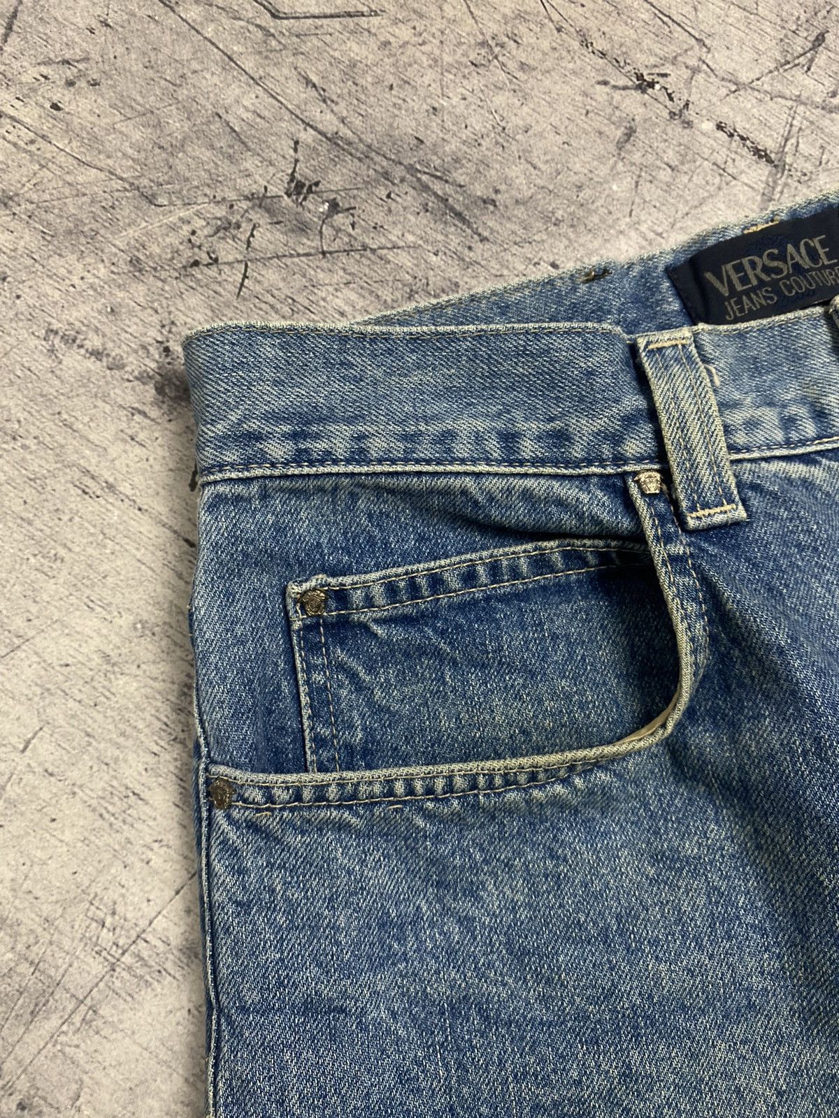 Versace Jeans Couture Vintage 90s Versace Jeans Couture Washed Luxury Denim Jeans Size US 30 / EU 46 - 18 Thumbnail