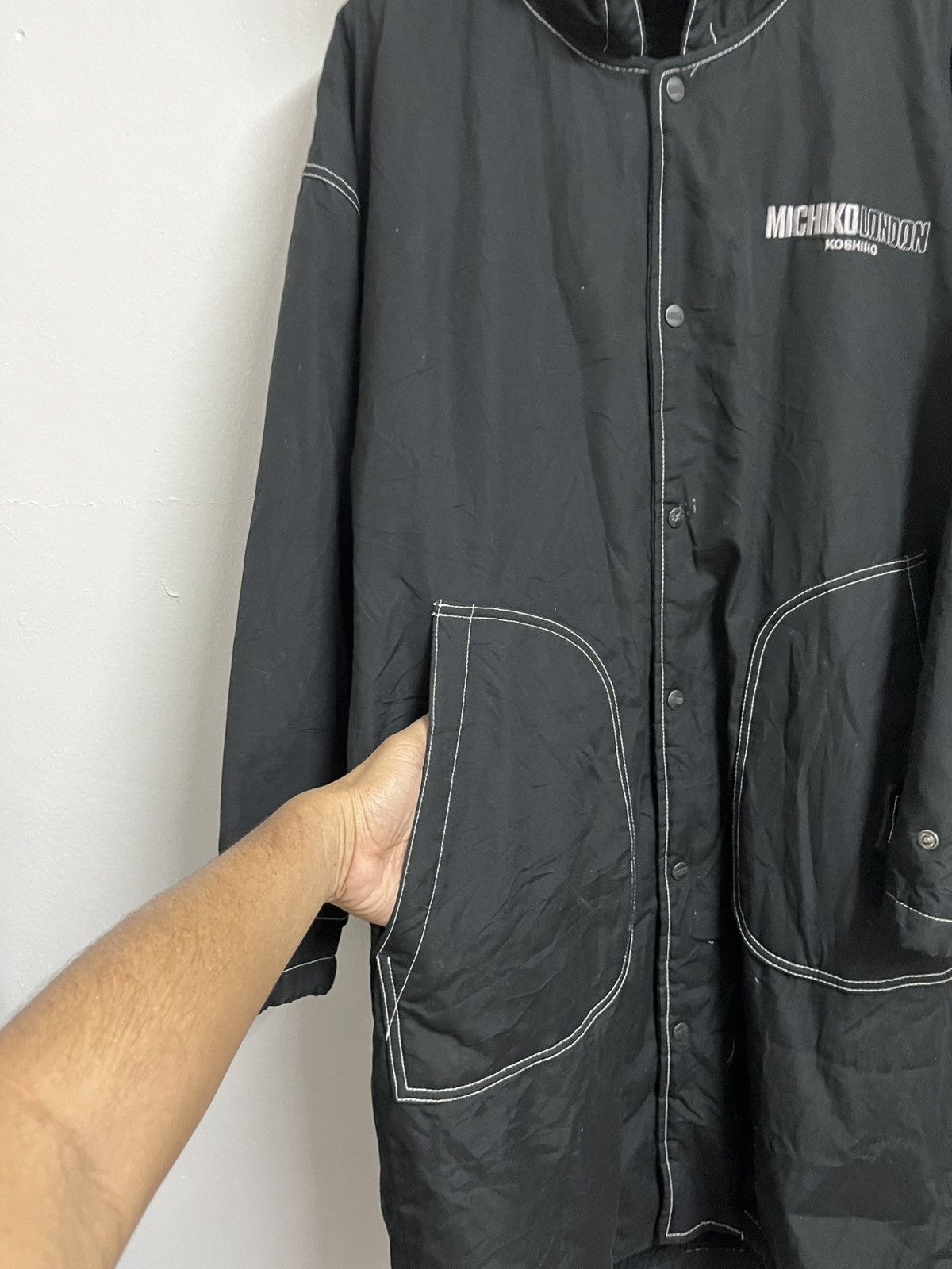 Michiko Koshino London 💥💥CRAZY BIG LOGO Michiko London Long HEAVY Jackets Size US L / EU 52-54 / 3 - 9 Thumbnail