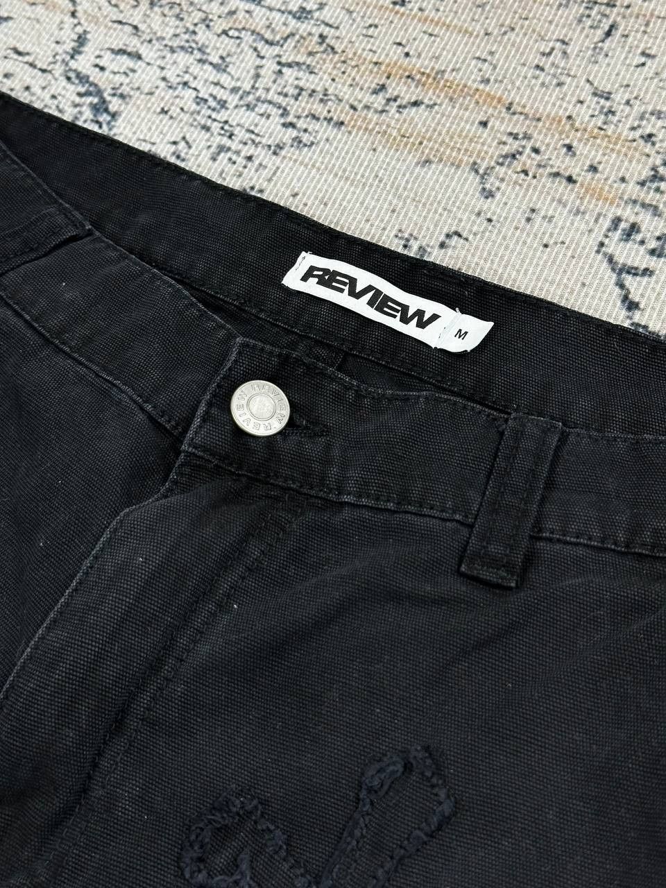 Review Avant Garde Black Cargo Cross Baggy Rap Pants Bondage Size US 32 / EU 48 - 6 Thumbnail