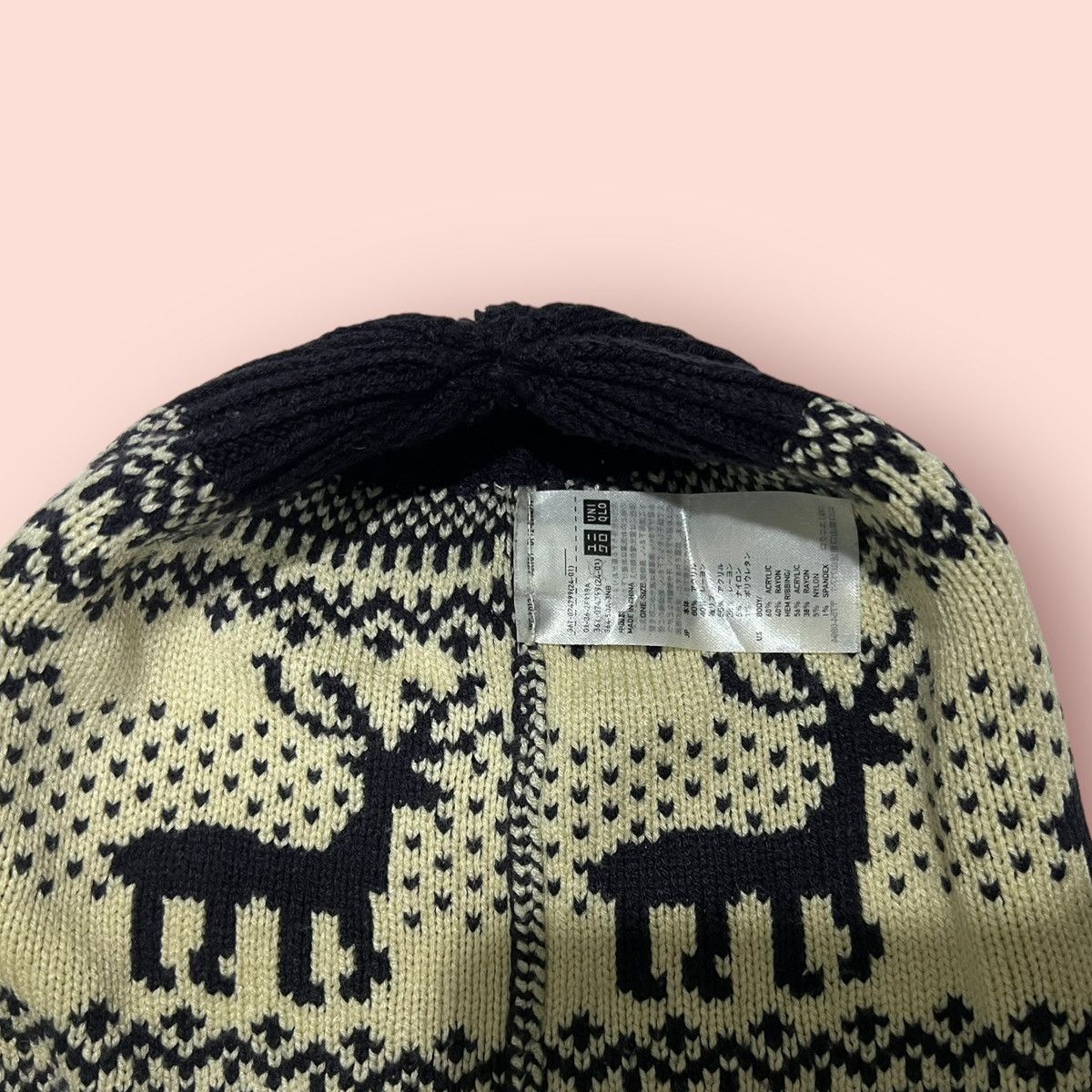 Japanese Brand × Jun Takahashi × Uniqlo VINTAGE UNIQLO DEERS KNITTED CUFFS BEANIE Size ONE SIZE - 24 Thumbnail