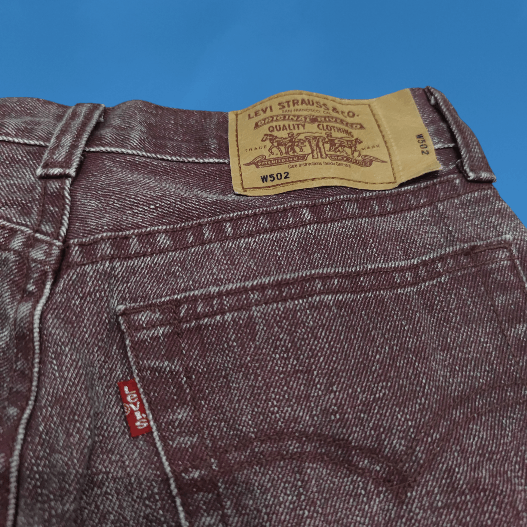 Levi's Vintage Levis 502 Red Wash Reguler Jeans Size 27" / US 4 / IT 40 - 5 Thumbnail