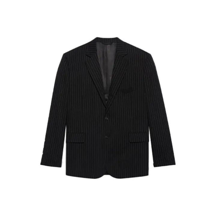 Balenciaga Balenciaga Wool Pinstripe Suit Jacket for Men 0079 Size US L / EU 52-54 / 3 - 1 Thumbnail