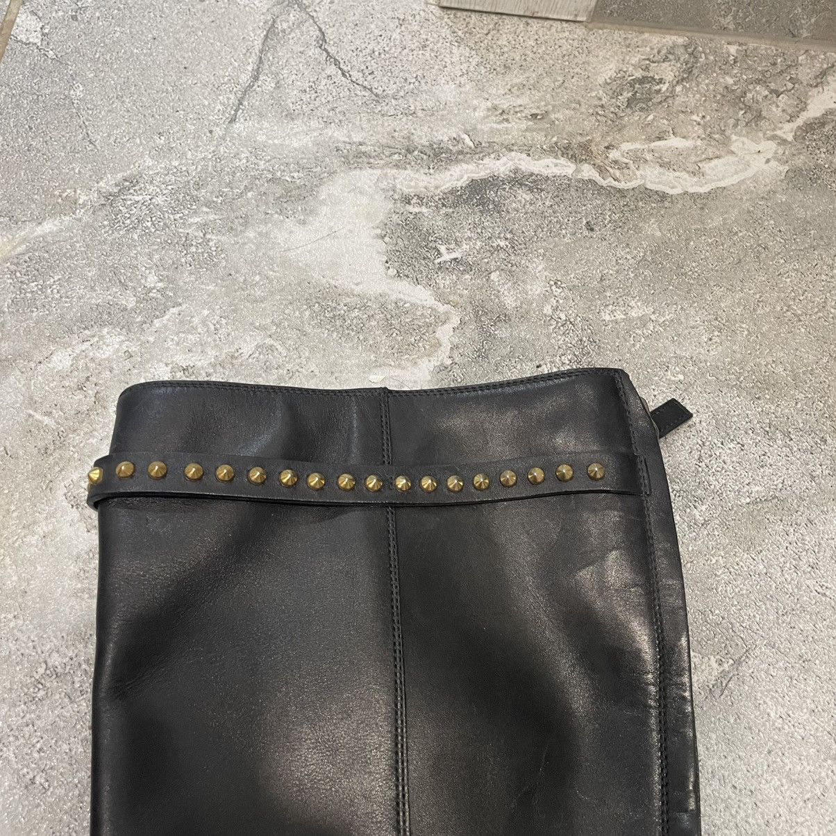Gucci Gucci shoes Leather Horsebit Riding Boots heels platform old Size US 7 / IT 37 - 3 Thumbnail