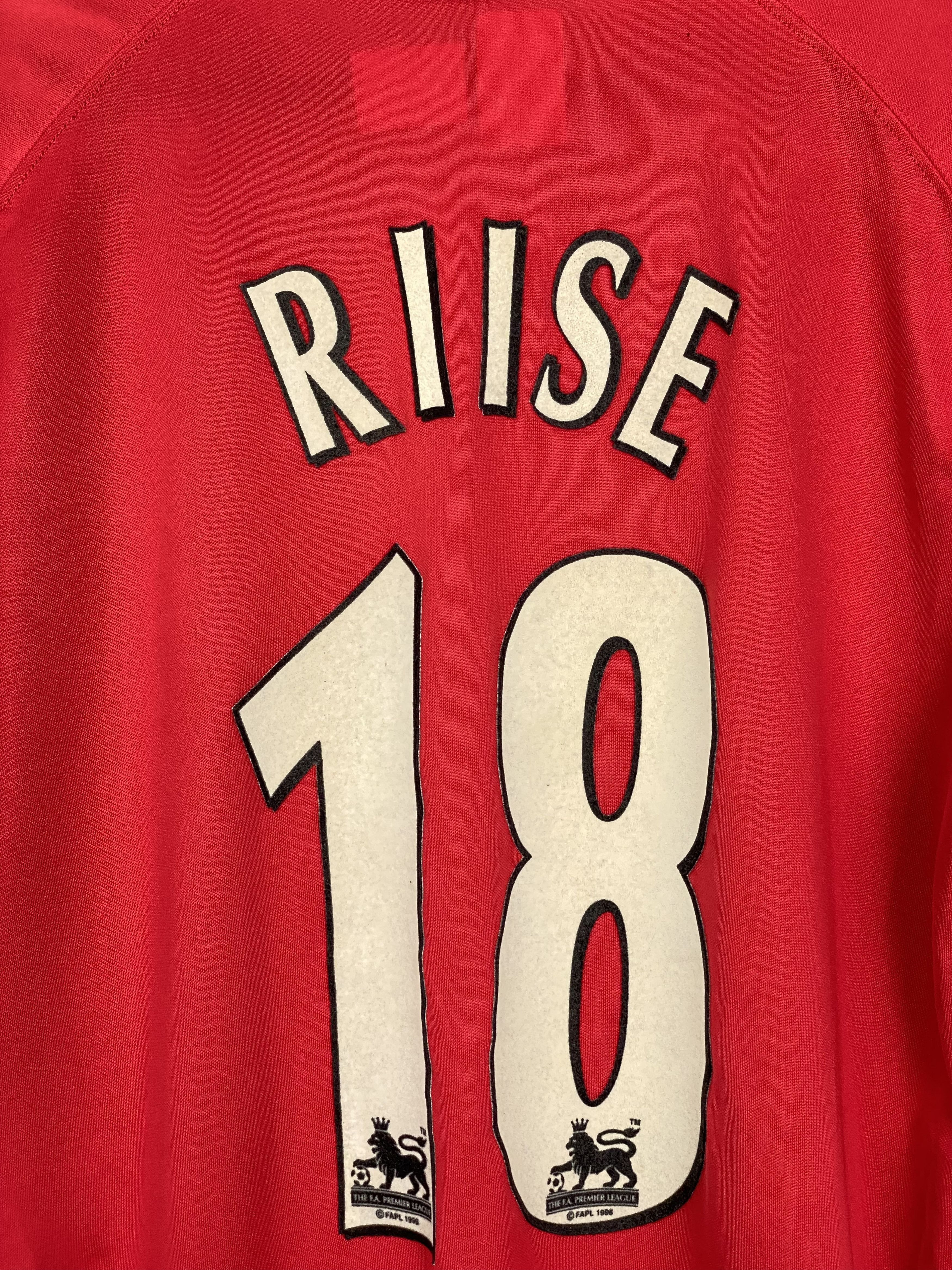 Reebok RIISE #18 LIVERPOOL 2001/03 EUROPEAN HOME JERSEY REEBOK Size US M / EU 48-50 / 2 - 3 Thumbnail