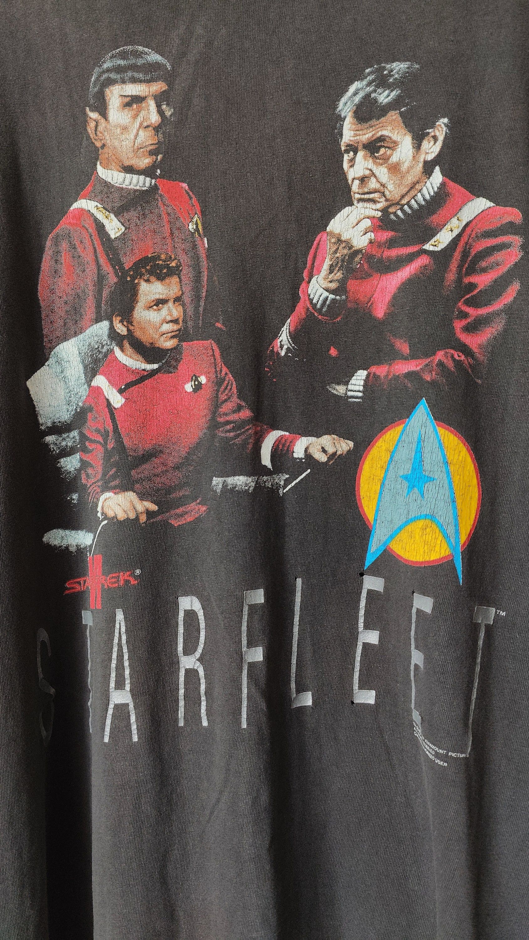 Vintage Vintage 1991 Star Trek Starfleet vs Klingons VTG Tshirt Size US XL / EU 56 / 4 - 5 Thumbnail