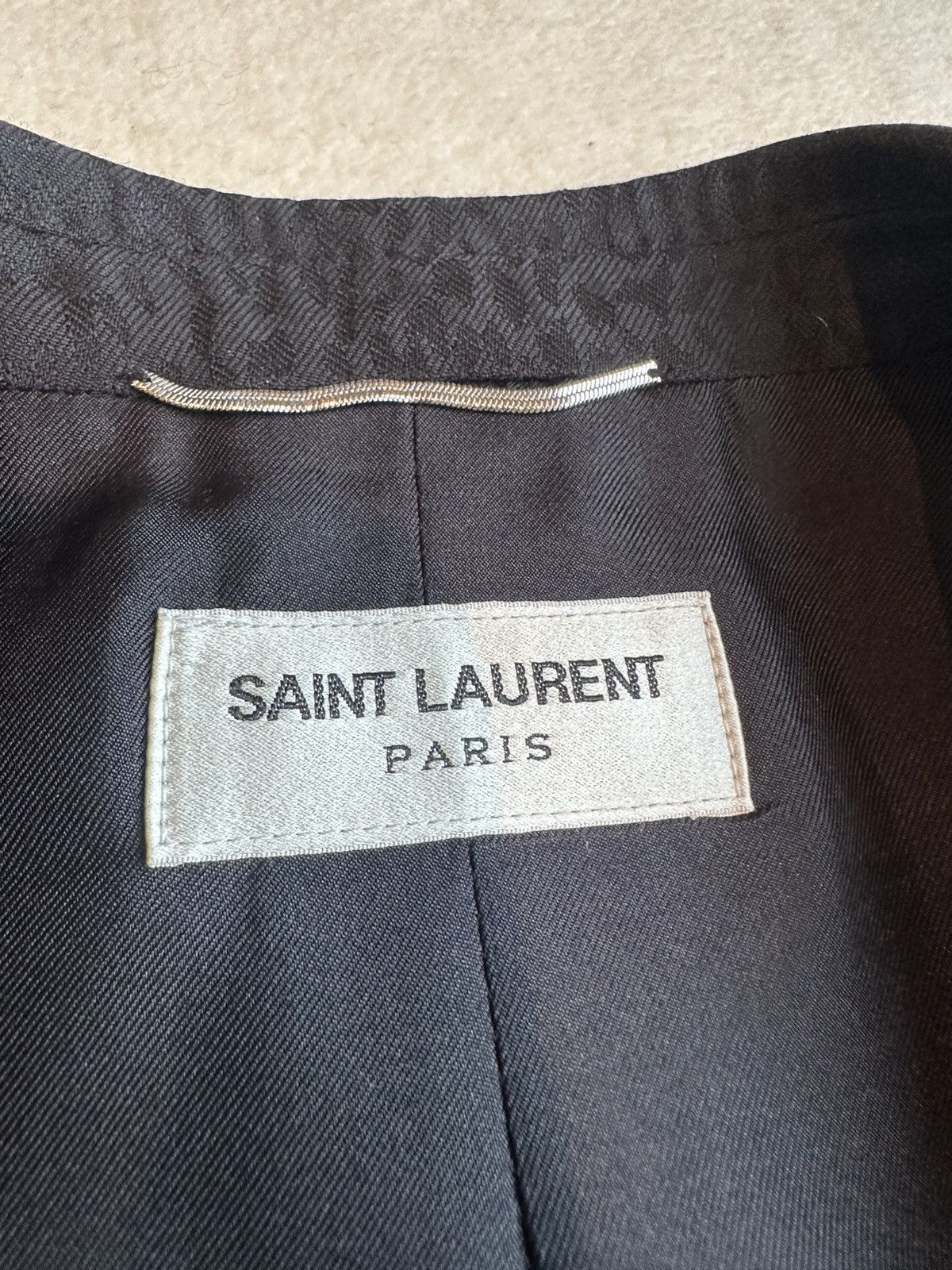 Saint Laurent Paris Grail Saint Laurent FW14 babycat tuxedo jacket le smoking 52 Size 40R - 12 Thumbnail