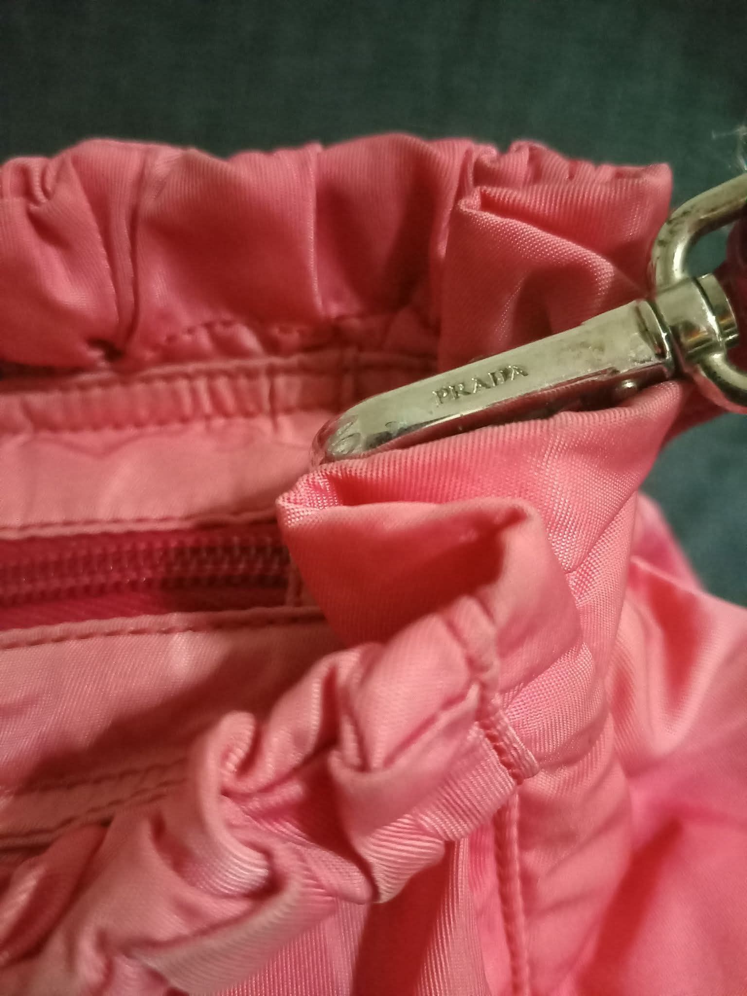 Prada Vintage PRADA 2 Way Pink Nylon Tessuto Bag Size ONE SIZE - 3 Thumbnail