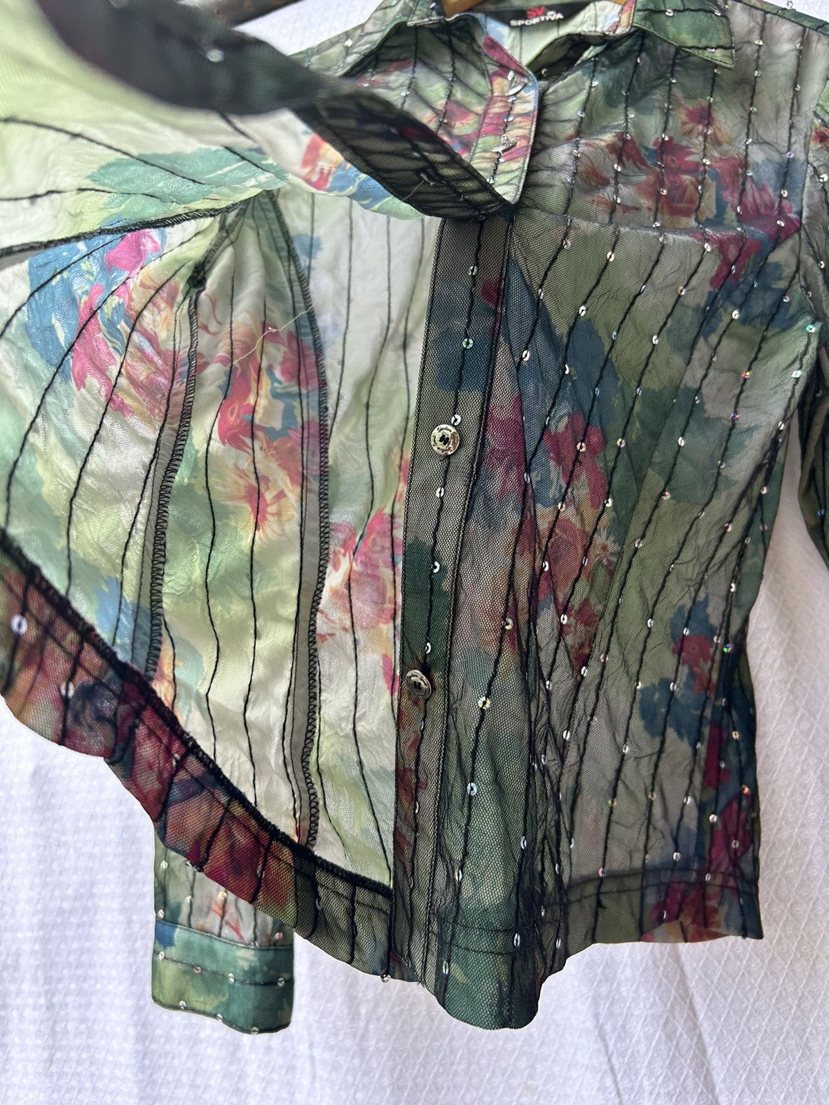 Japanese Brand Sportiva japanese flowers Issey shirt Size US M / EU 48-50 / 2 - 7 Thumbnail
