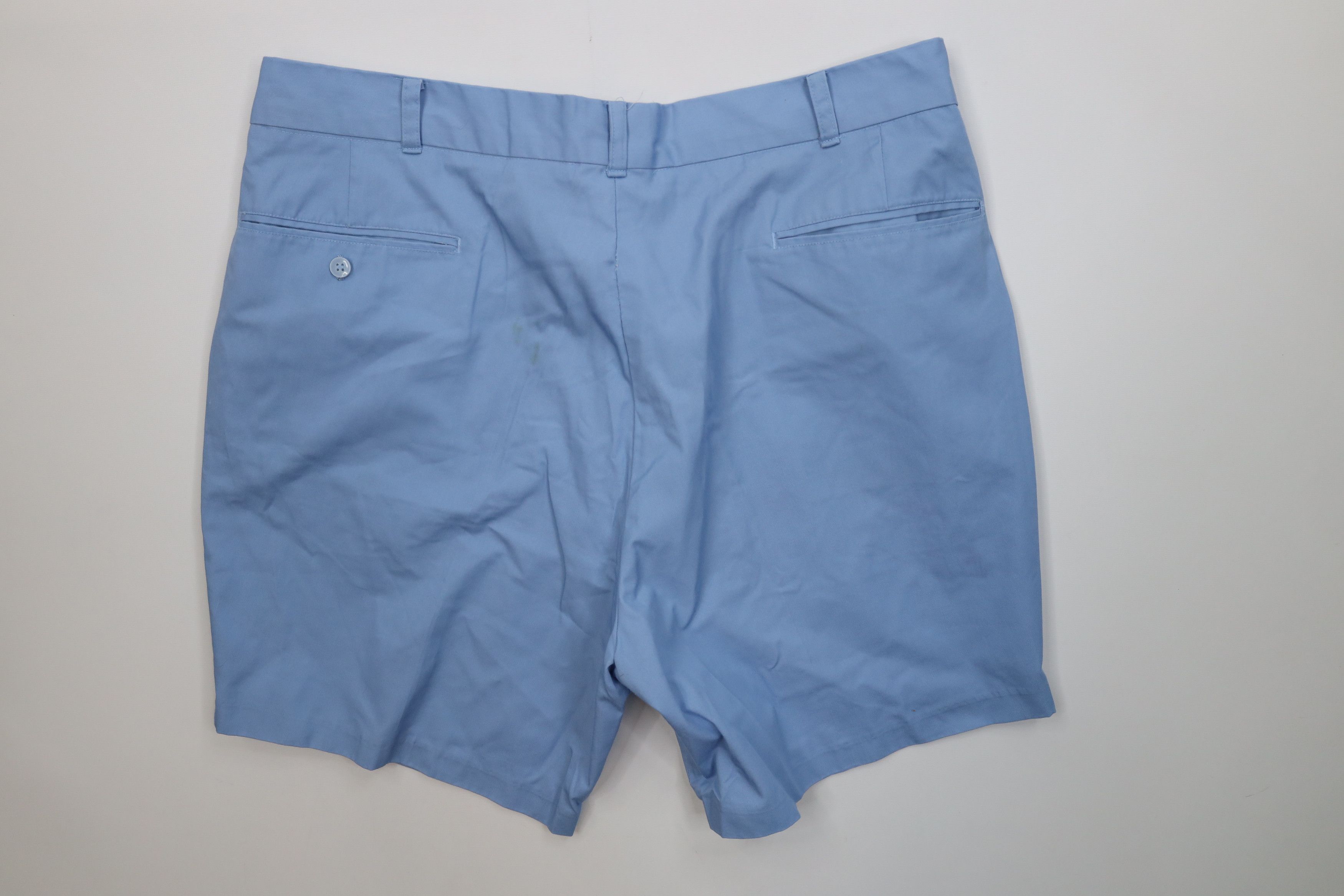 Vintage Vintage 70s Streetwear Above Knee Chino Shorts Carolina Blue Size US 36 / EU 52 - 9 Thumbnail
