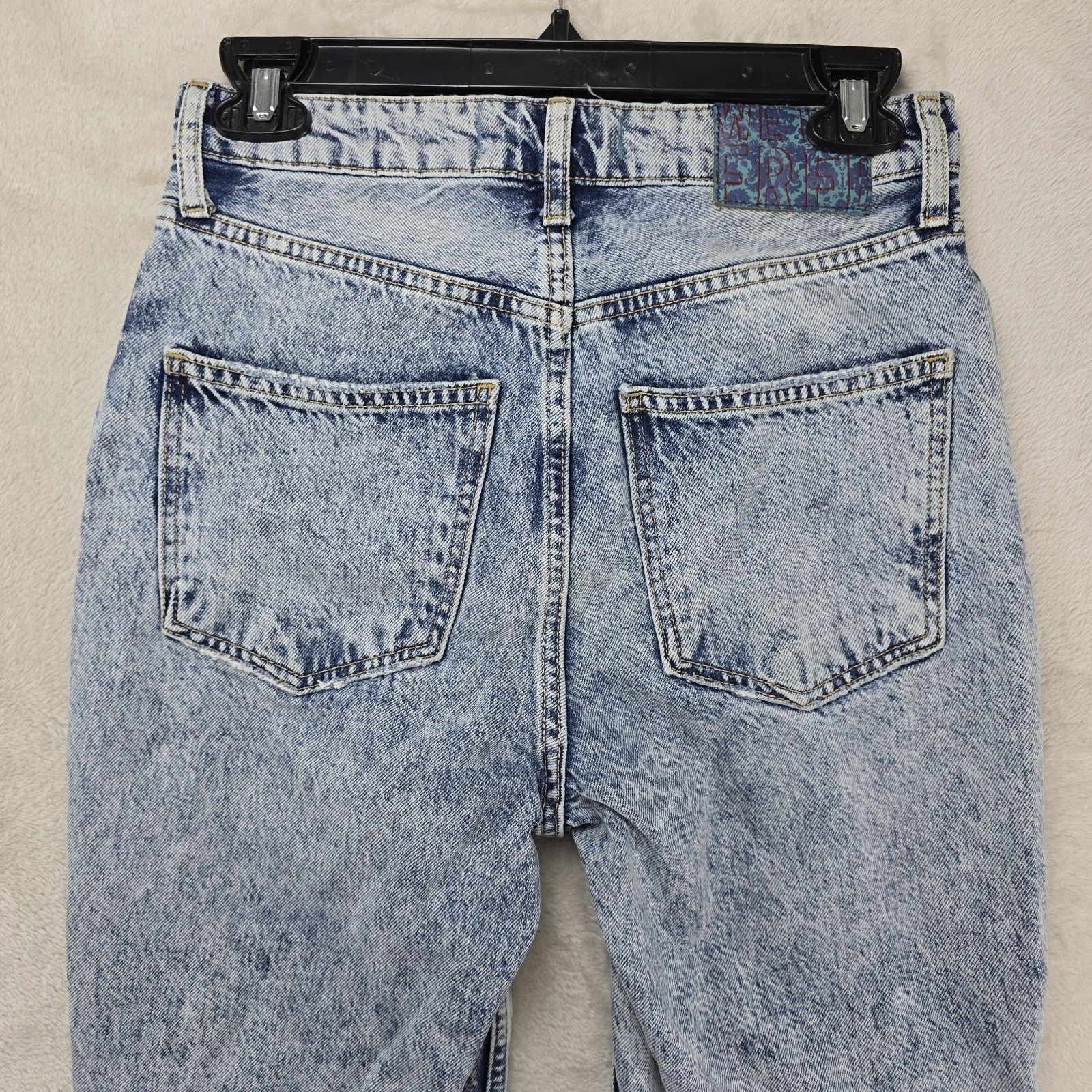 Free People We The Free Jeans Womens 27 Straight Leg Distressed 27x32 Size 27" / US 4 / IT 40 - 9 Thumbnail