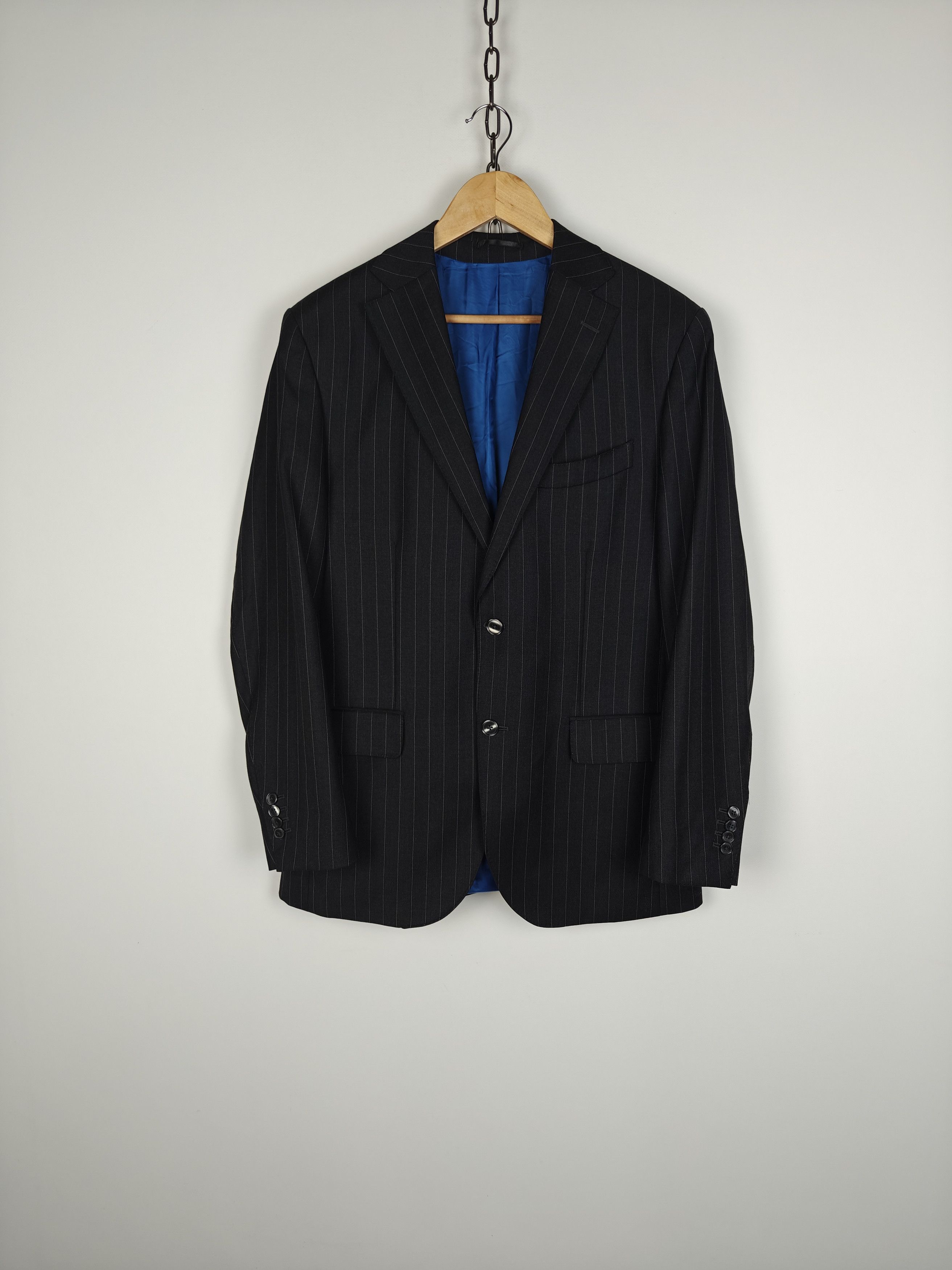 Suitsupply Suitsupply VITALE Wool Grey Pinstripe Suit Jacket Size 40R - 1 Thumbnail