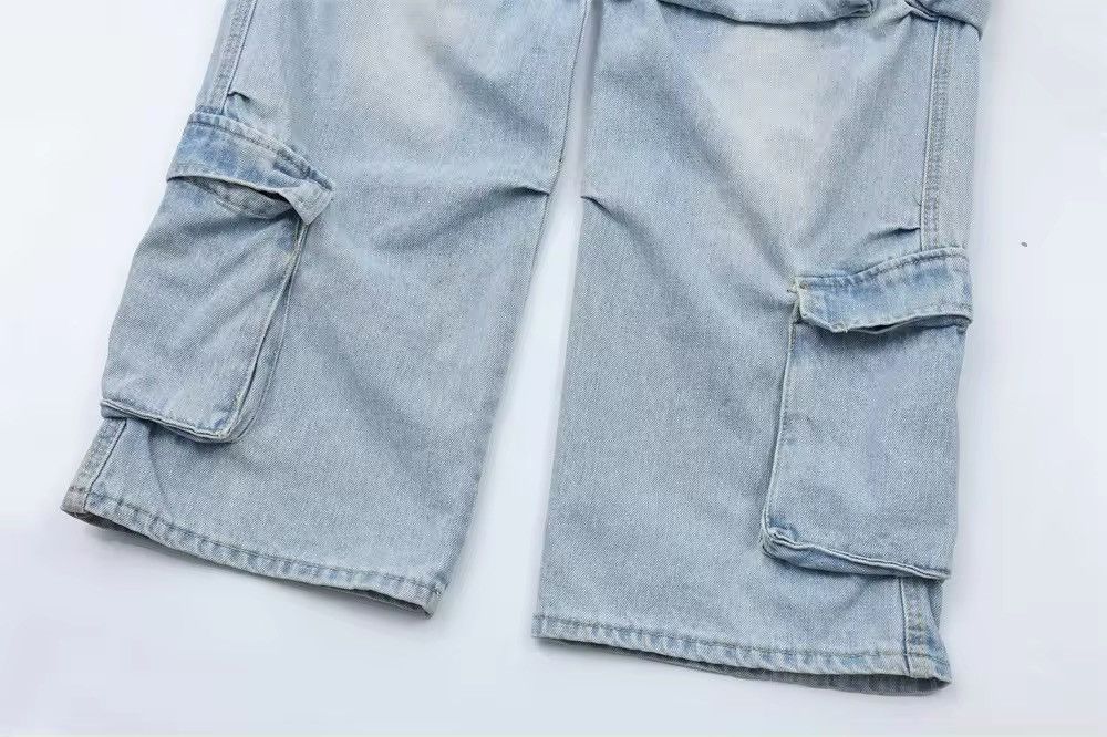 Japanese Brand Vintage Straight leg Washed Blue Jeans Size US 31 - 10 Thumbnail