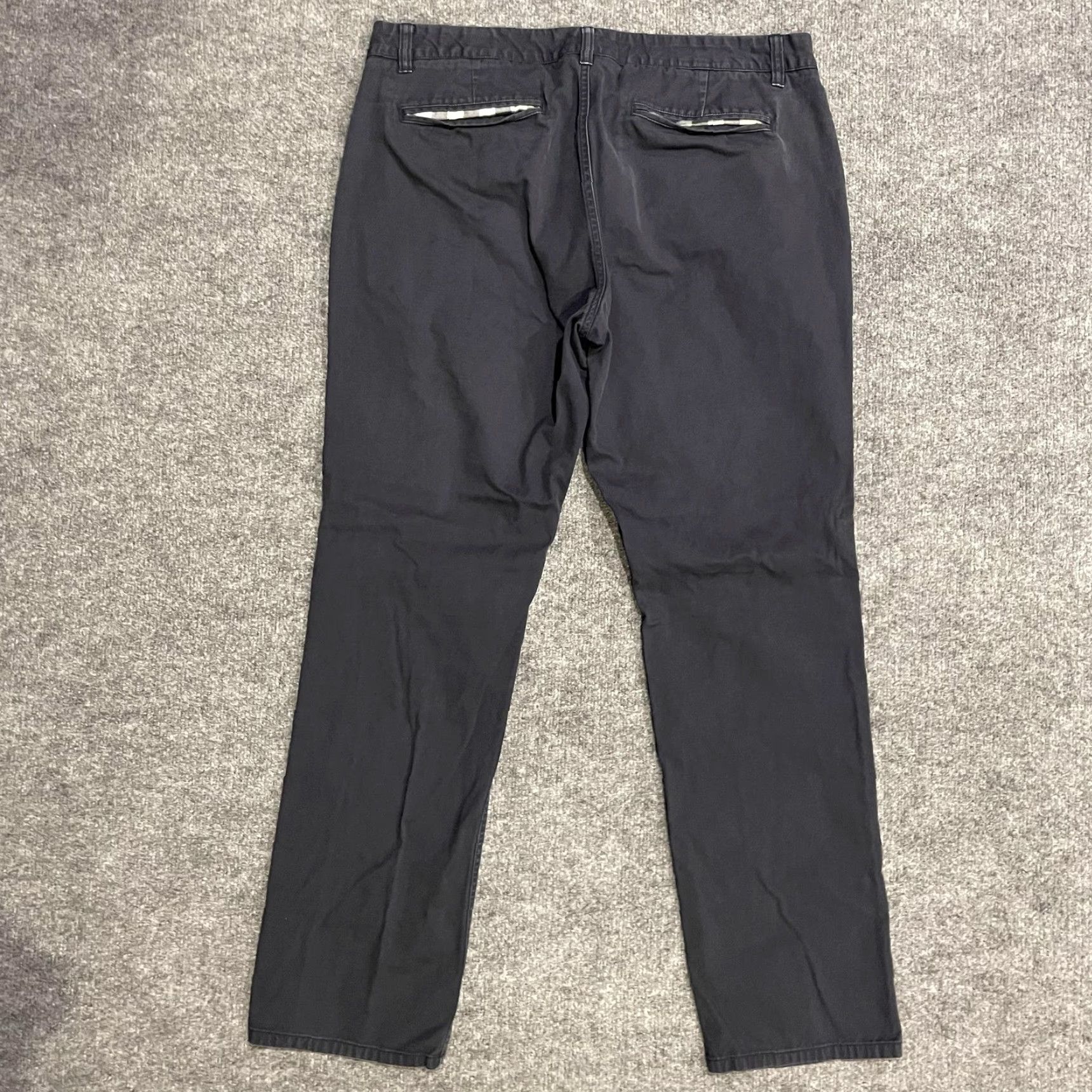 Bonobos BONOBOS Pants Chino Slim Straight Mens 36x32 Navy Blue 100% Cotton Flat Front Pockets Front Zip Size US 36 / EU 52 - 2 Thumbnail