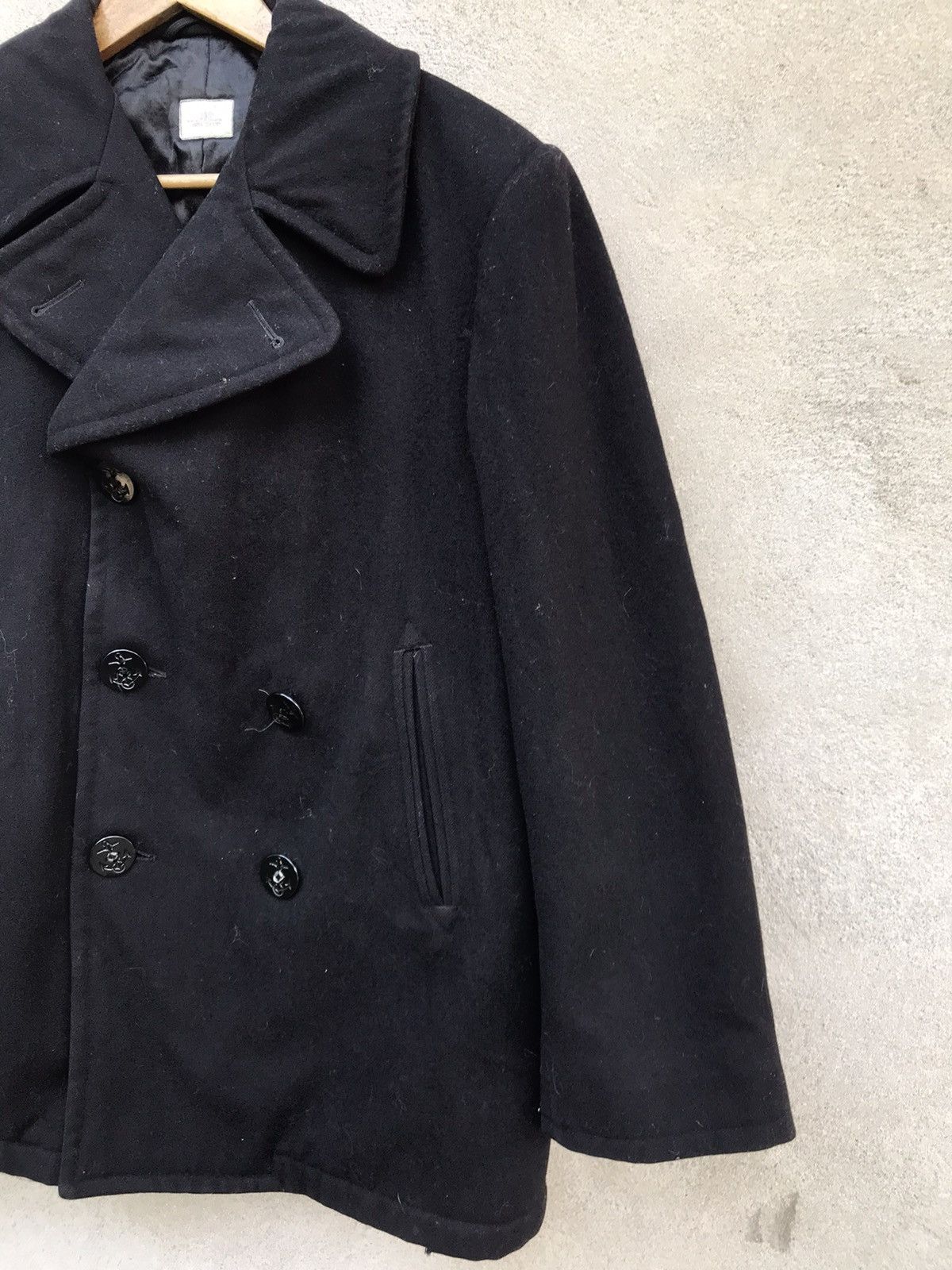 RARE TRUE VINTAGE WWII NAVAL USN MILITARY PEA COAT JACKET