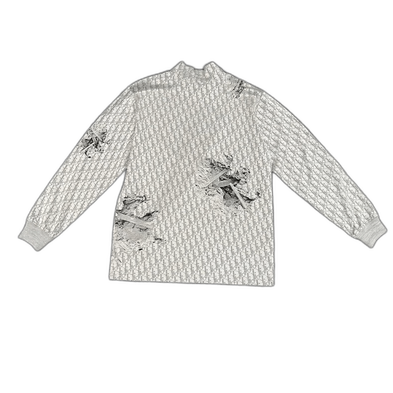 Dior Dior Gray Floral Long Sleeve Sweatshirt Size S-2505 Size US S / EU 44-46 / 1 - 1 Thumbnail