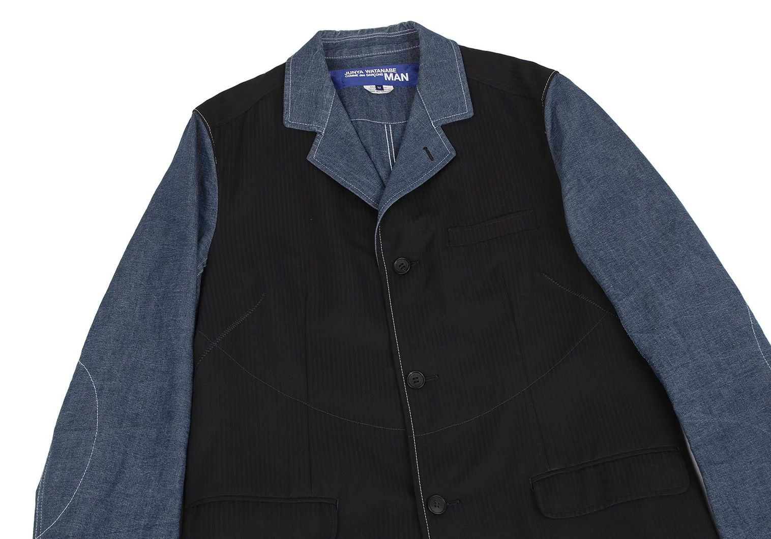 Junya Watanabe Cotton Linen Denim Coverall Coat in Navy Blue and Others Size US M / EU 48-50 / 2 - 2 Thumbnail