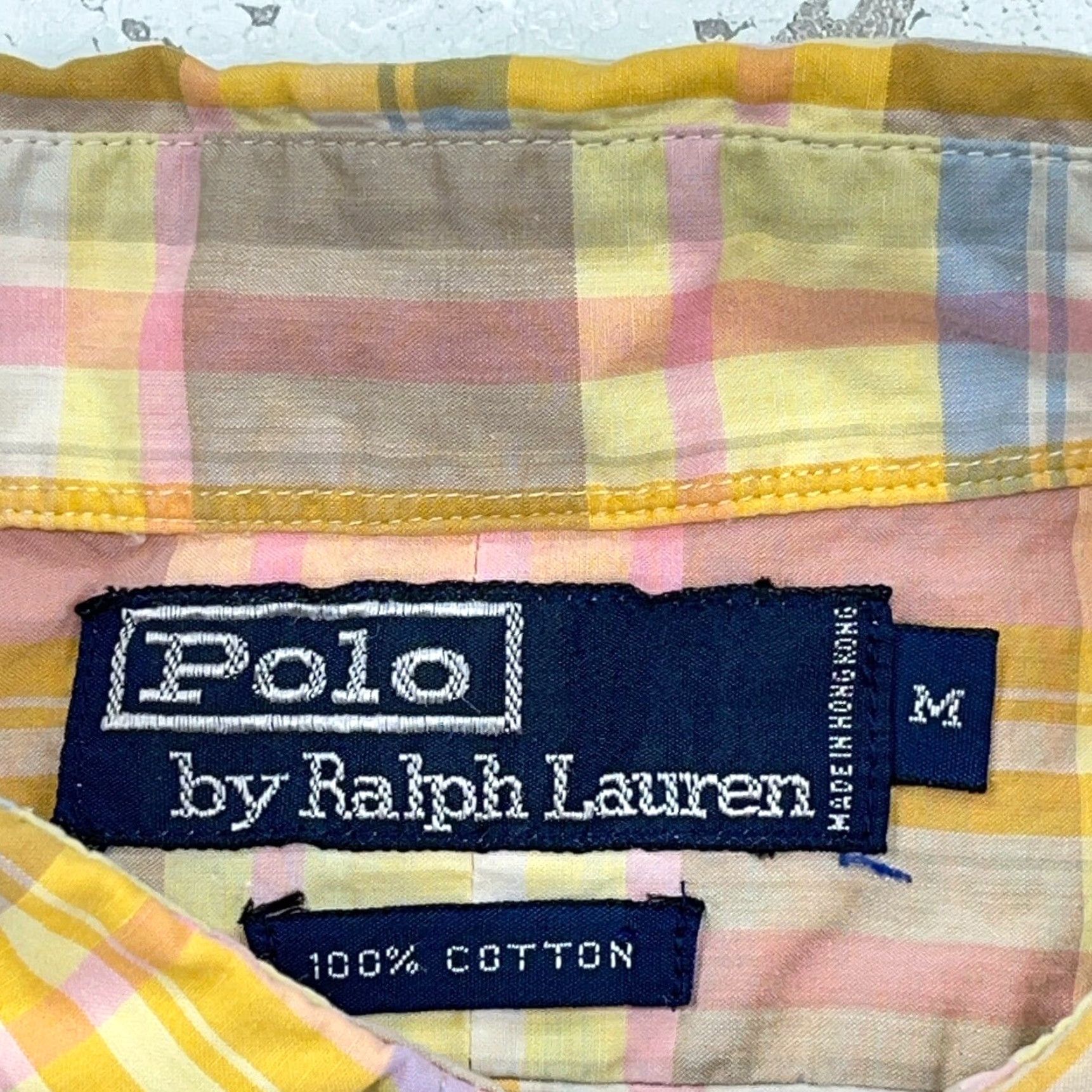 Polo Ralph Lauren VINTAGE Polo Ralph Lauren Button-Up Shirt Men Medium Yellow Tartan 90s Casual Size US M / EU 48-50 / 2 - 3 Thumbnail