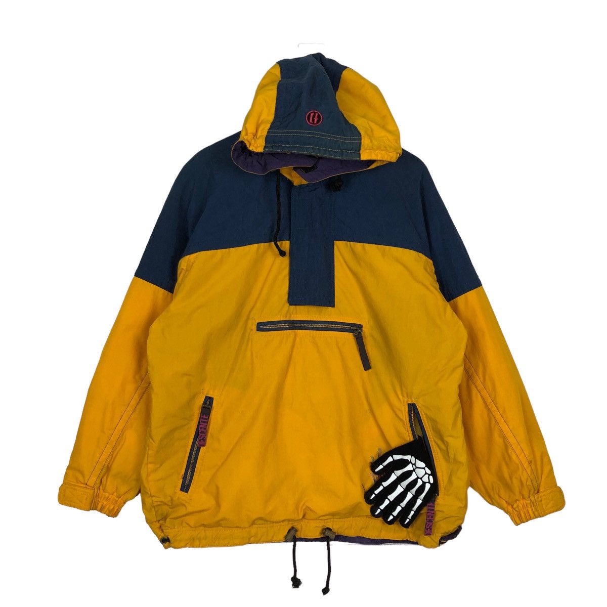 hot vintage ski jacket bomber design descente japan rare colour