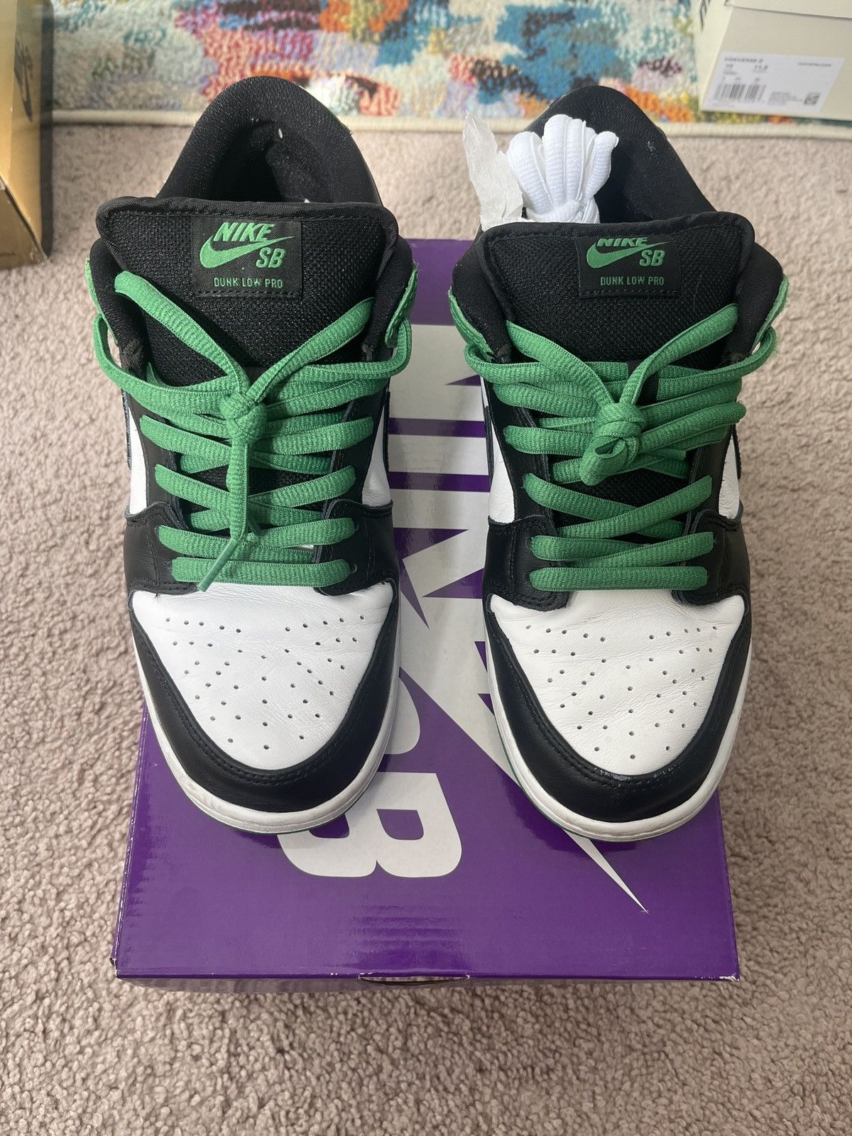 sb dunk low pro classic green