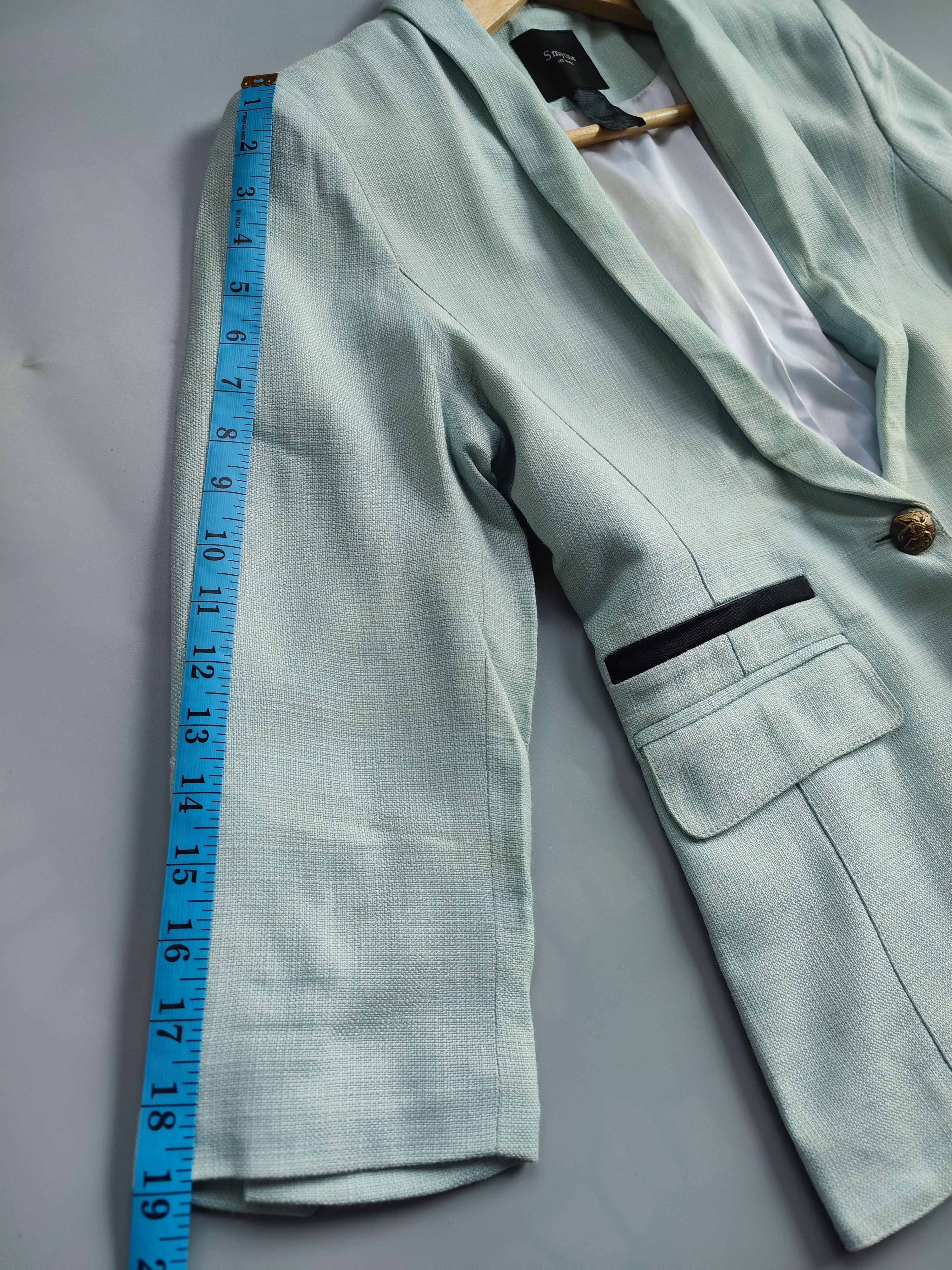 SMYTHE Smythe Women's Size 8 Petite Jacket Blazer Coat Light Green Size M / US 6-8 / IT 42-44 - 7 Thumbnail