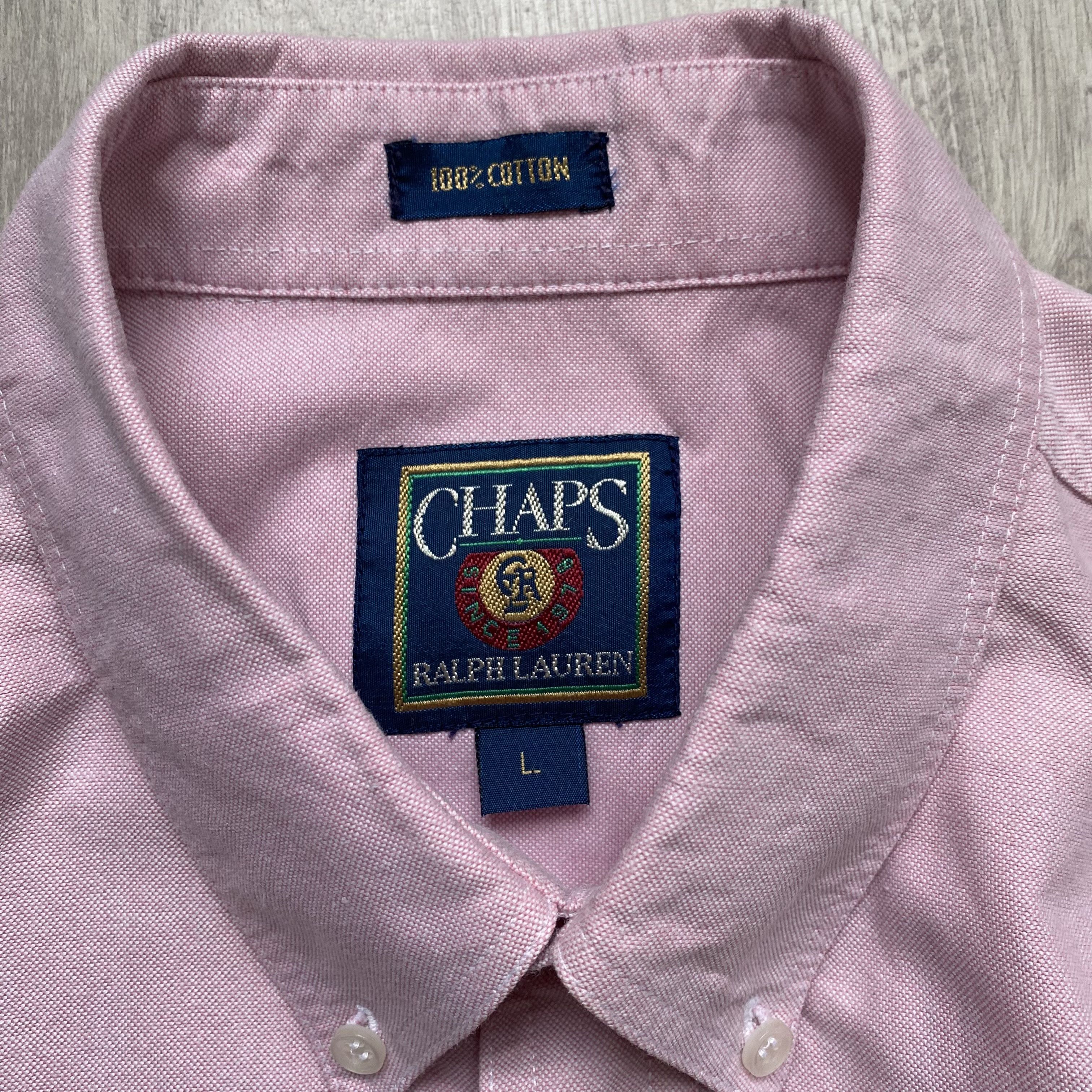 Chaps Ralph Lauren 👔 Vintage 80s Chaps Ralph Lauren Shirt Oxford oldmoney Size US L / EU 52-54 / 3 - 7 Thumbnail