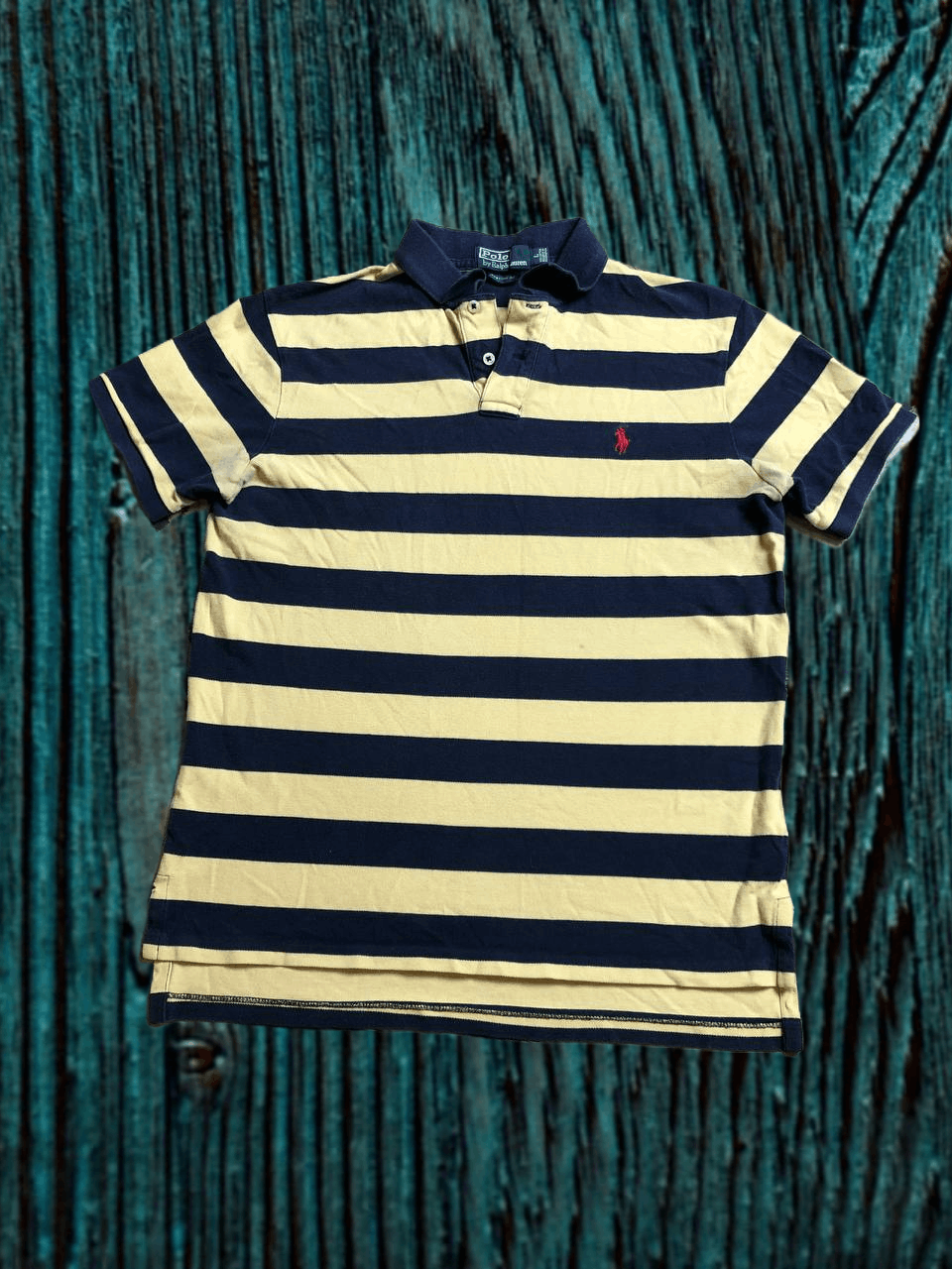 Polo Ralph Lauren Polo Ralph Lauren Short Sleeve Polo Short Navy Striped Size US L / EU 52-54 / 3 - 1 Thumbnail